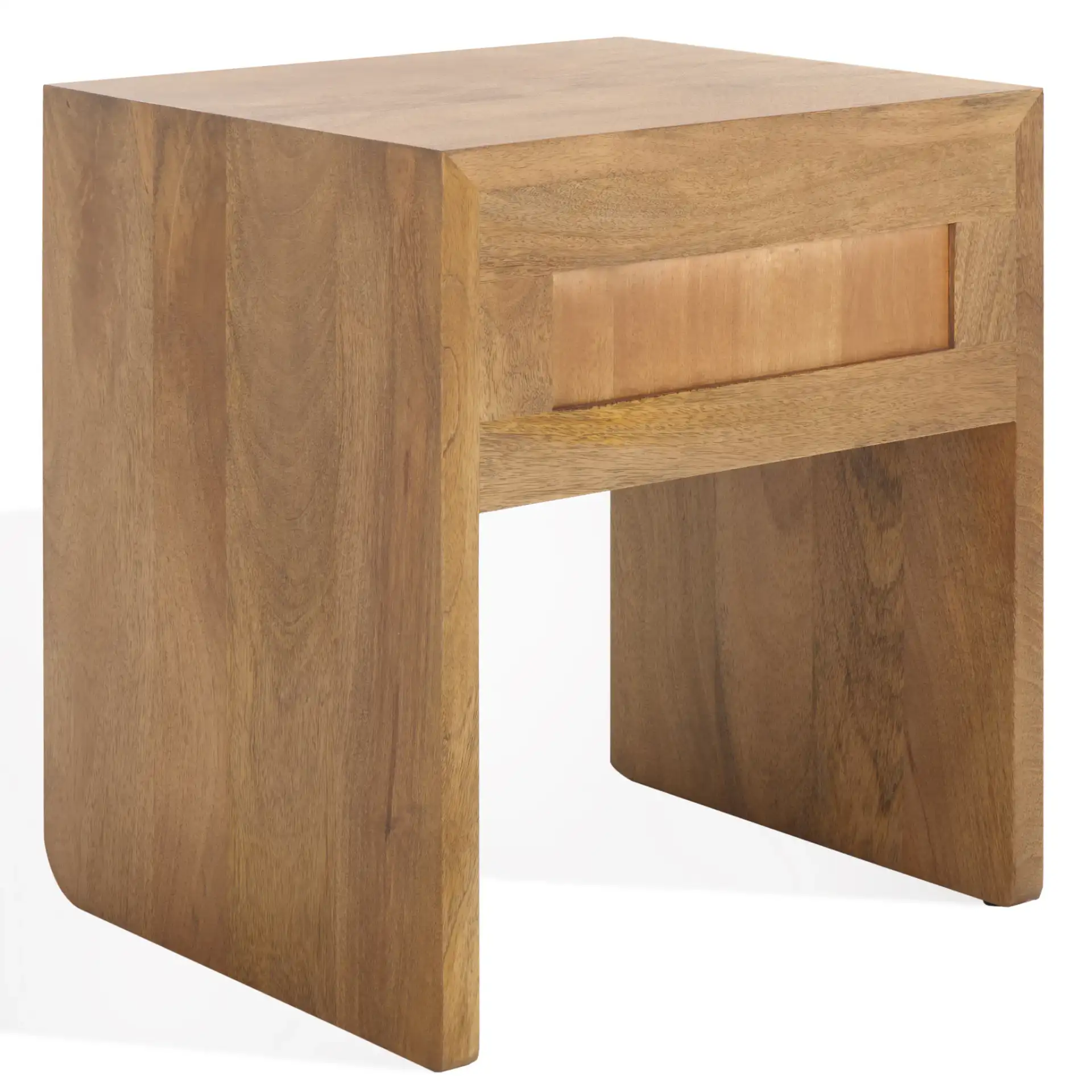 Grigorio One-Drawer Nightstand in Brown, detail view