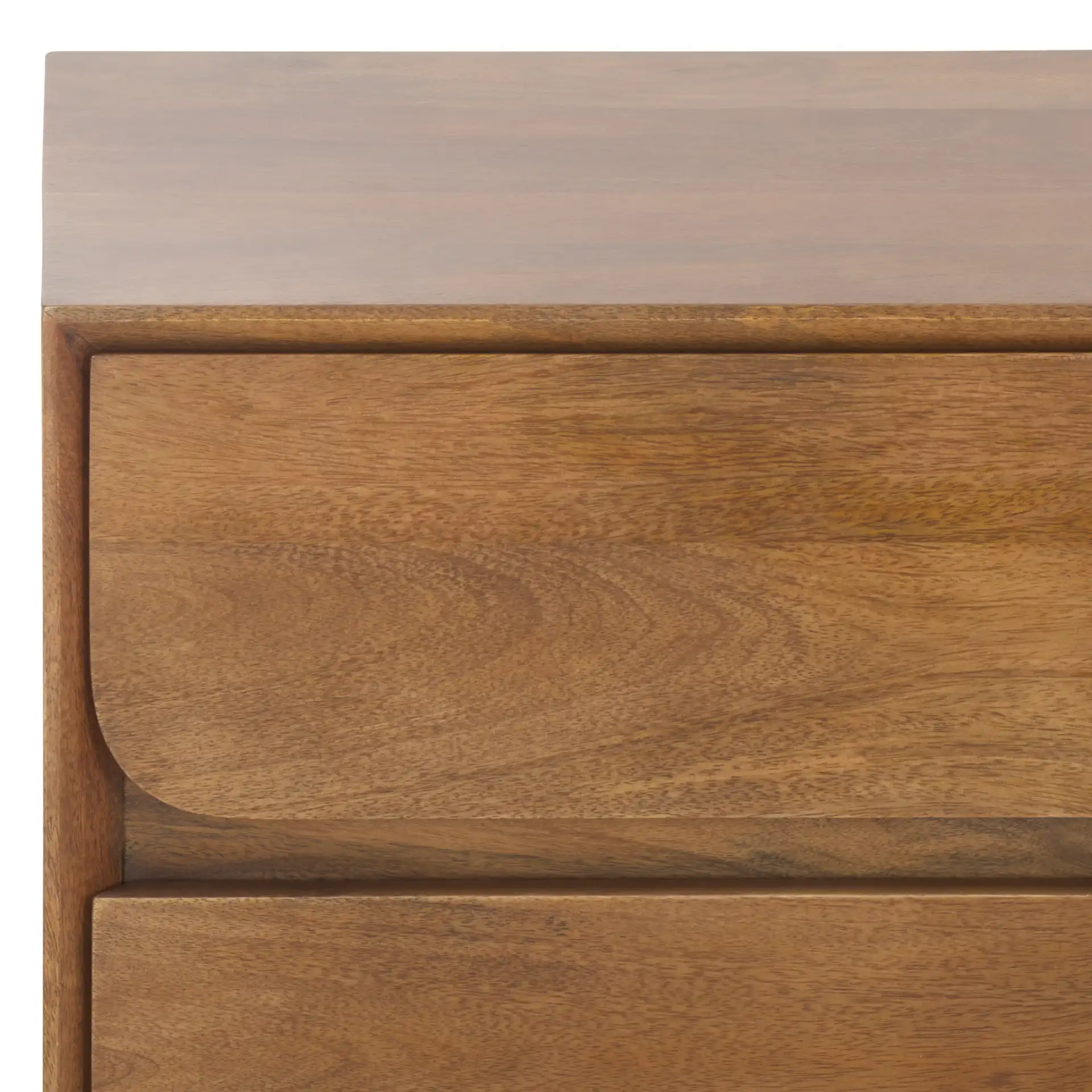 Grigorio Six-Drawer Dresser in Brown in a styled room