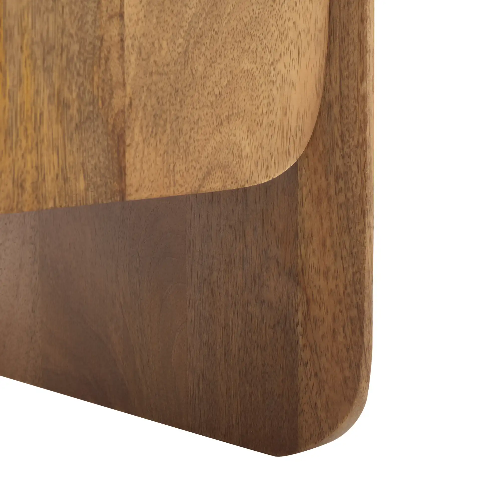 Grigorio Three-Door Wood Sideboard in Brown, detail view