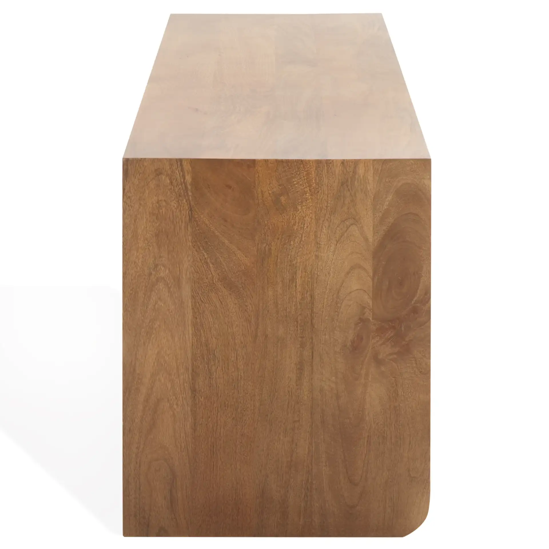 Grigorio Three-Door Wood Sideboard in Brown, detail view