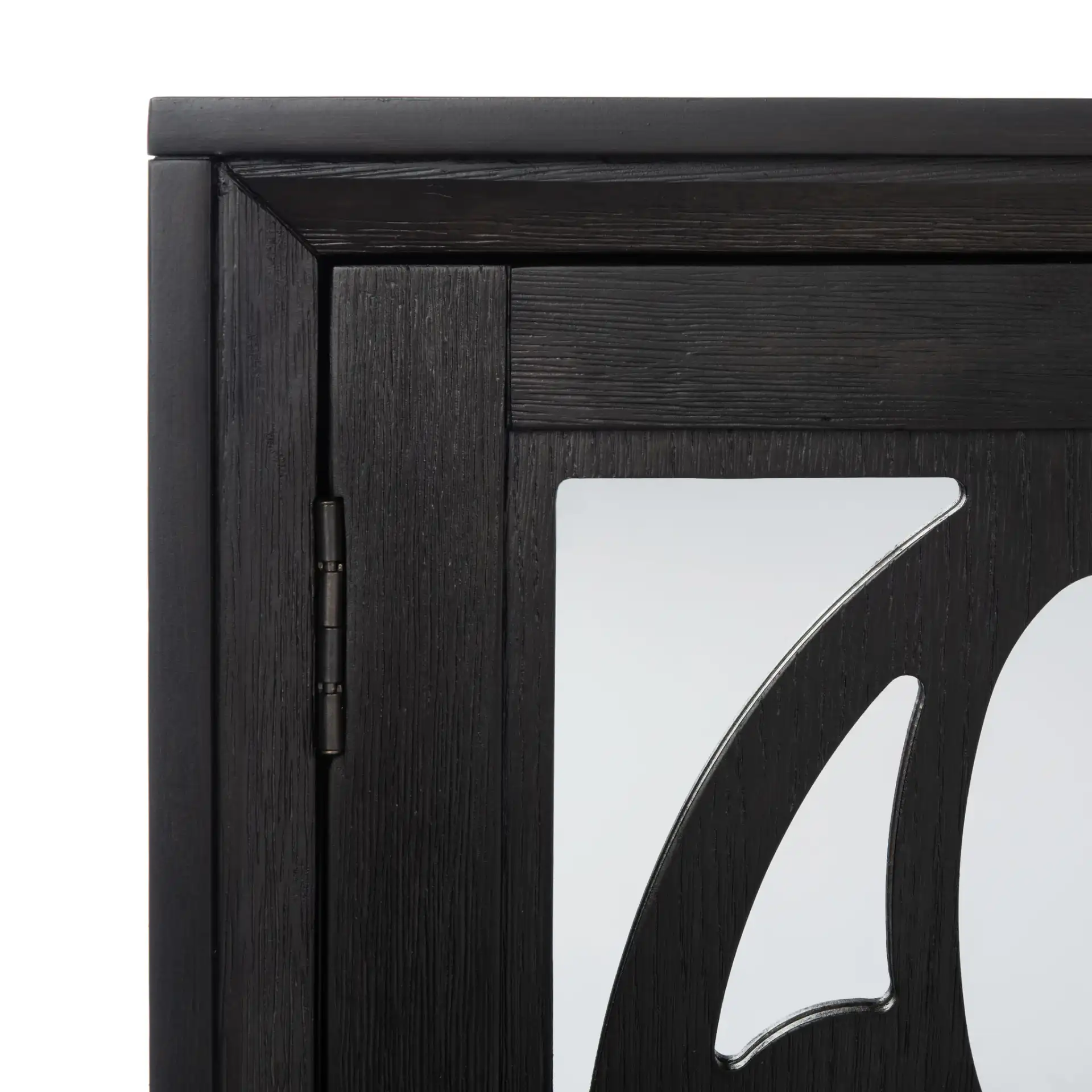 Madeleine Mirrored Sideboard in Black in a styled room