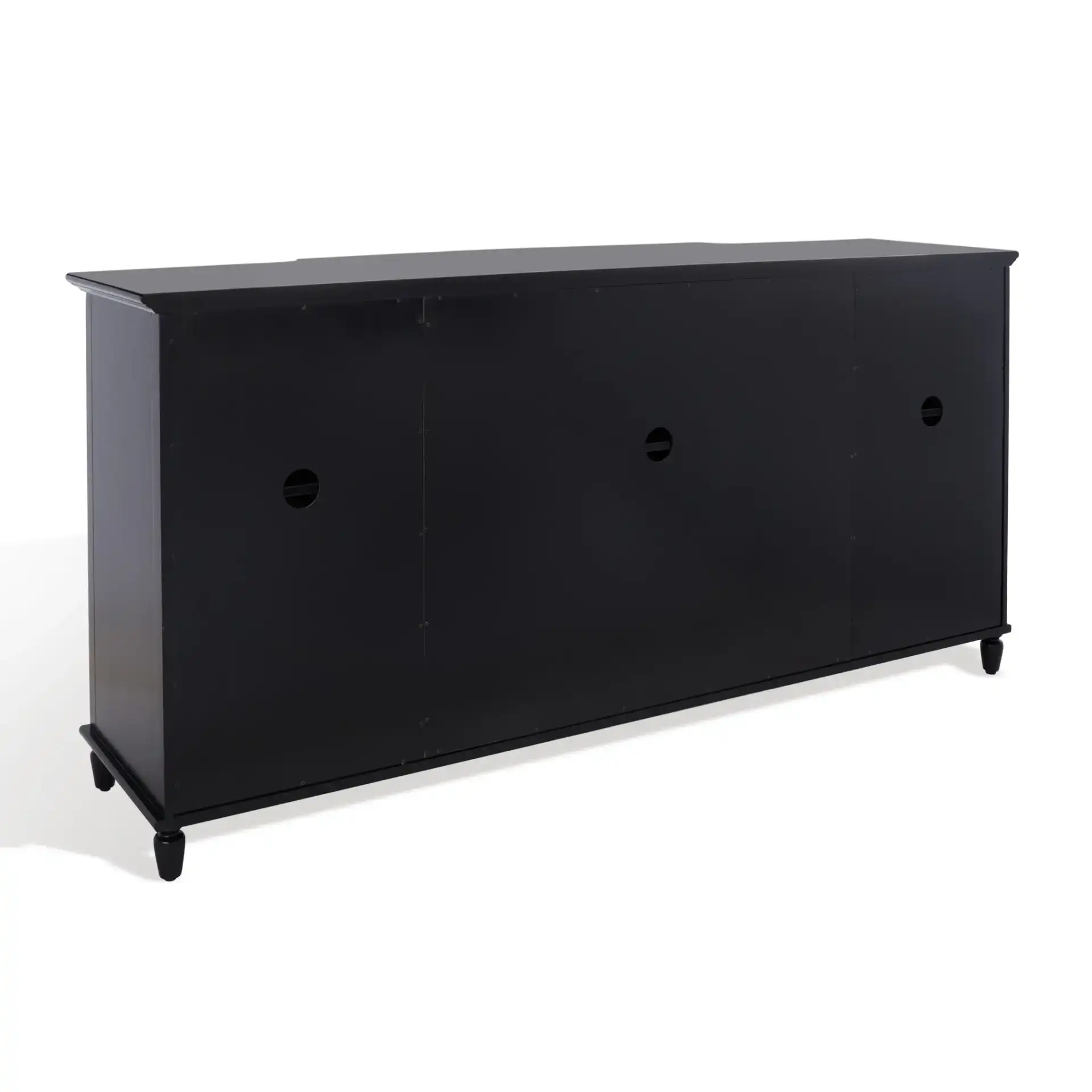 Juliette Mirrored Sideboard in Black, detail view