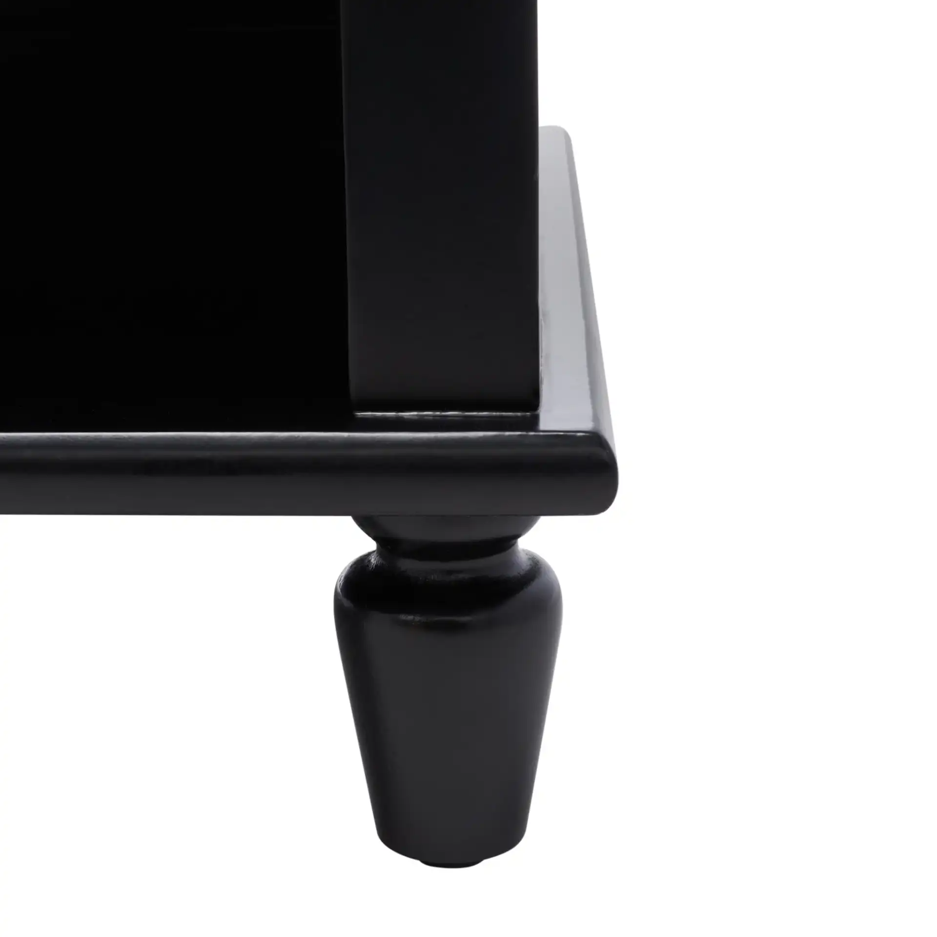 Juliette Mirrored Sideboard in Black, detail view
