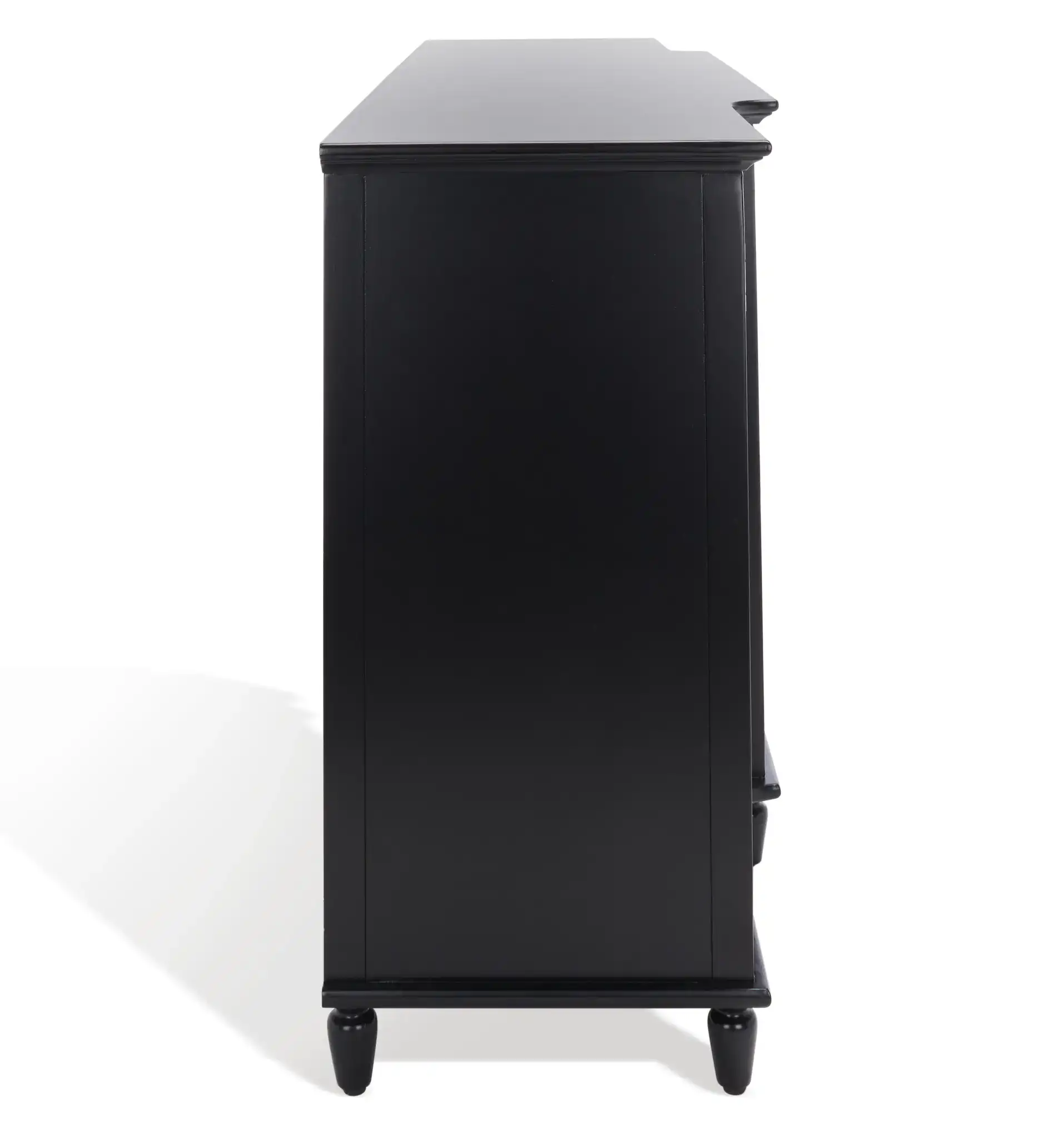 Juliette Mirrored Sideboard in Black, detail view