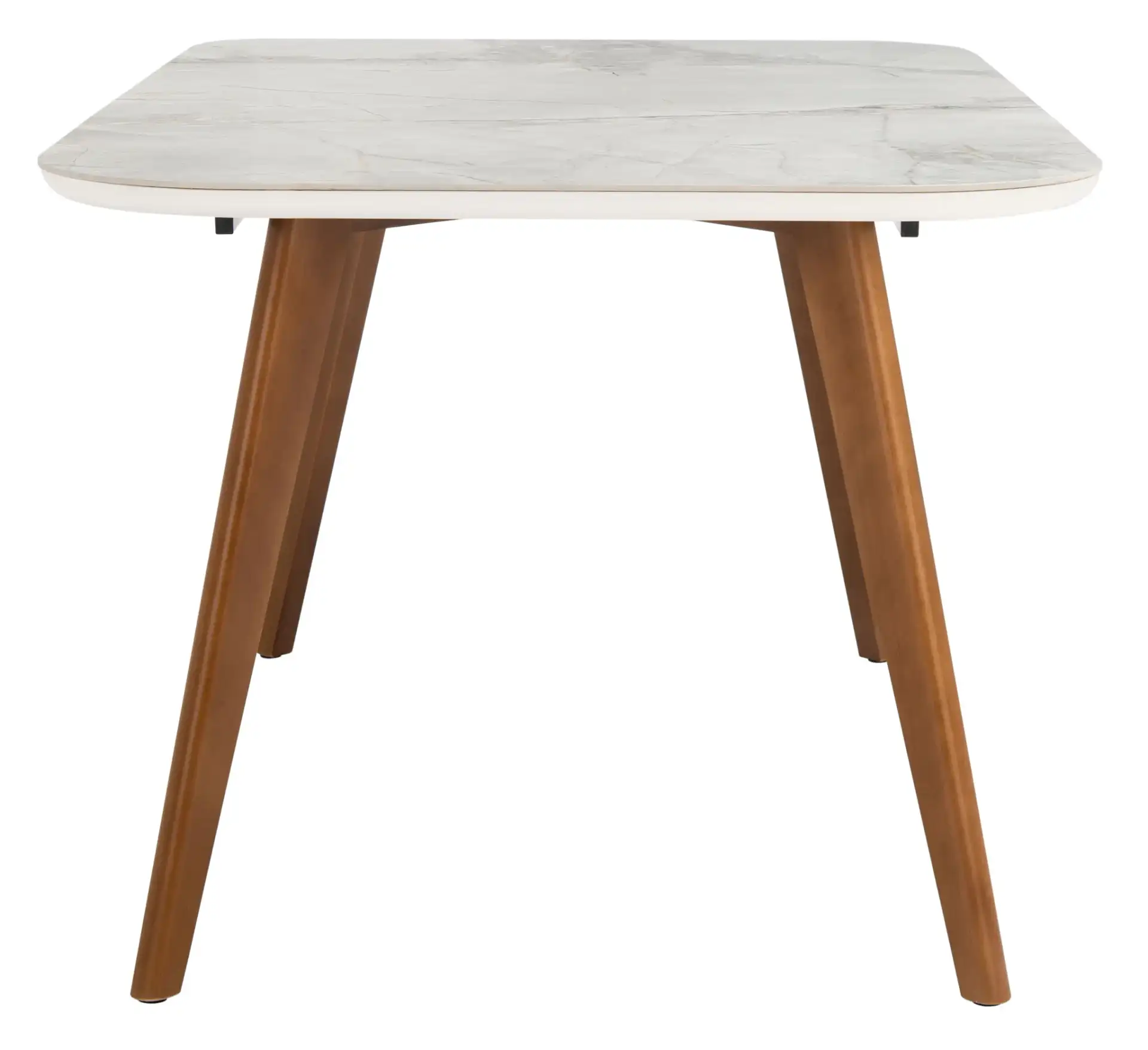 Maximus Rectangle Dining Table in White, detail view