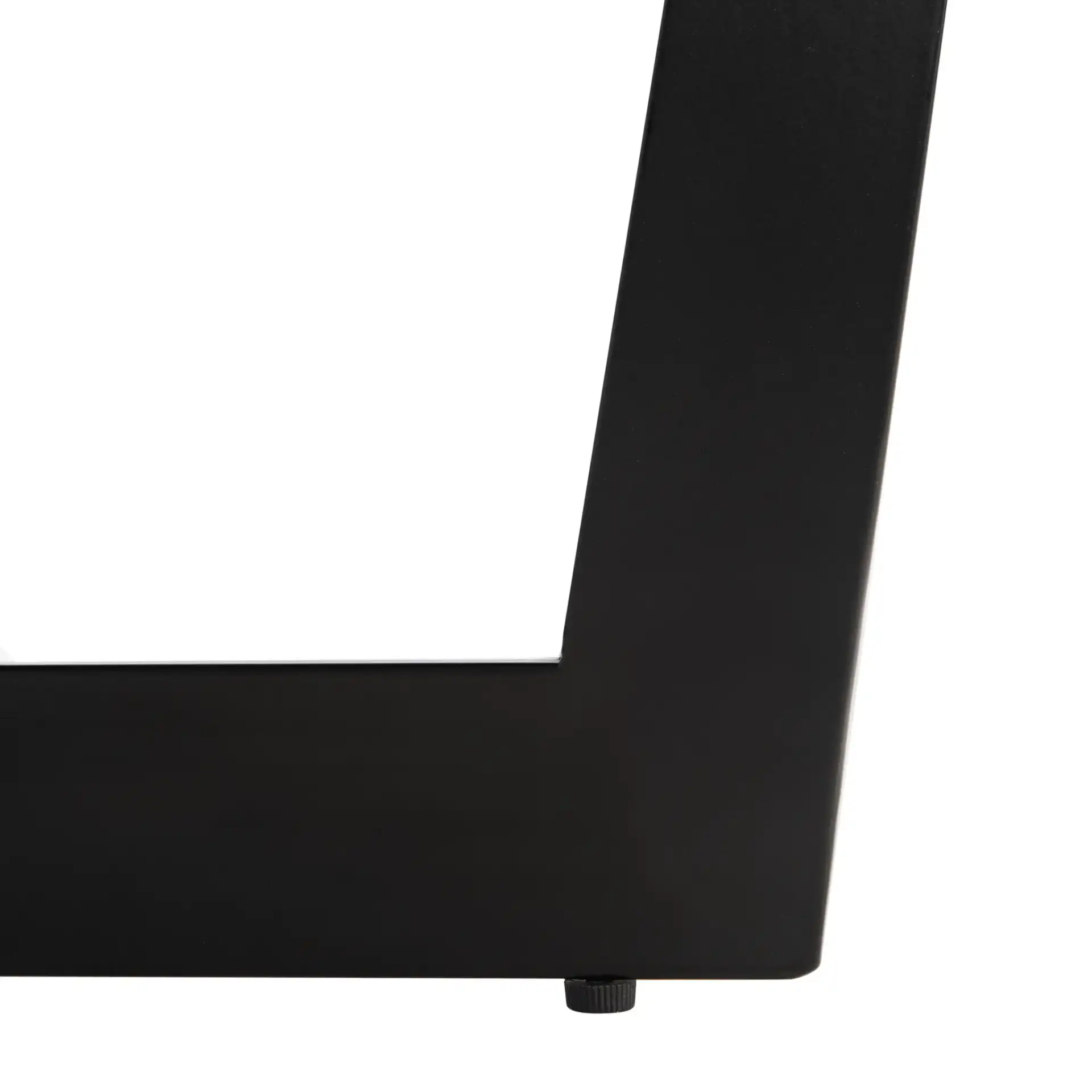 Britta Metal Dining Table in Black, detail view