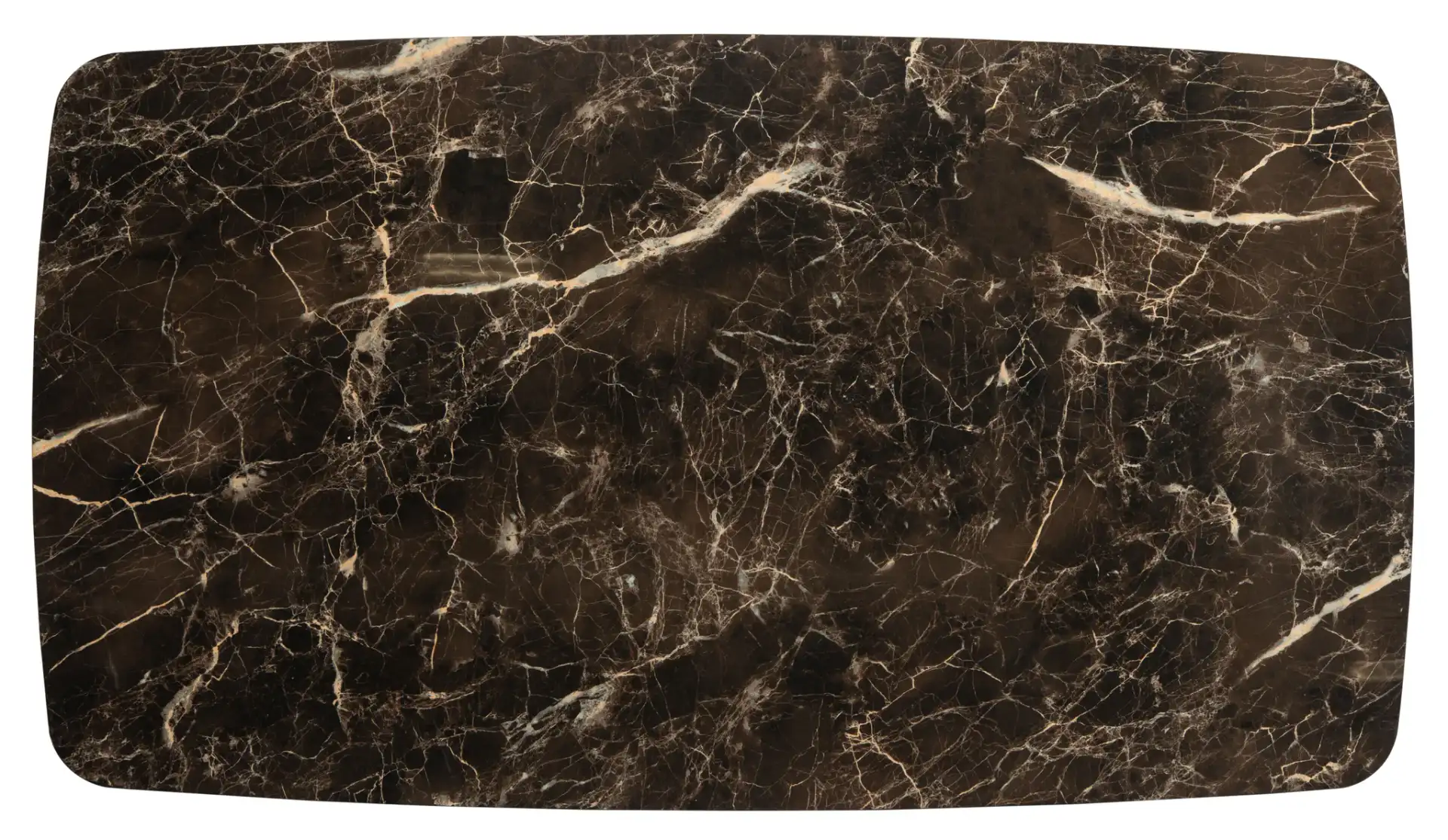Britta Metal Dining Table in Black, detail view