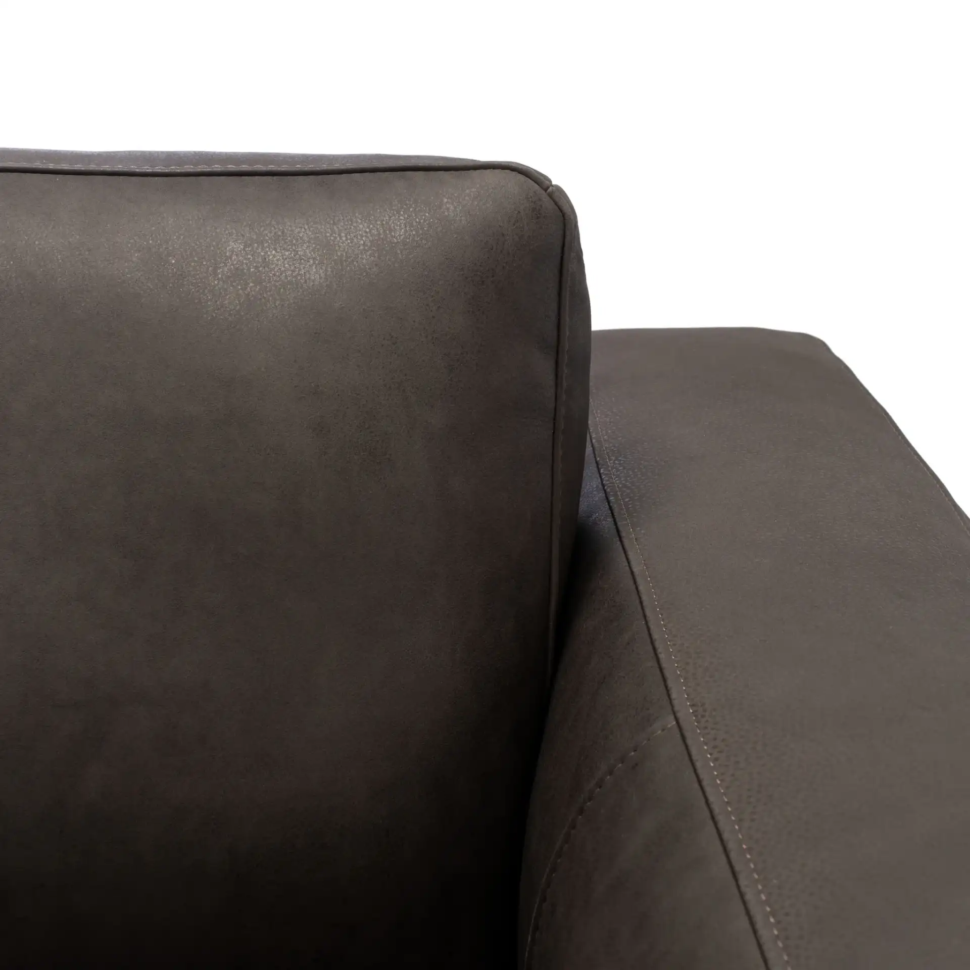 Elyssa Leather Sofa in Graphite in a styled room