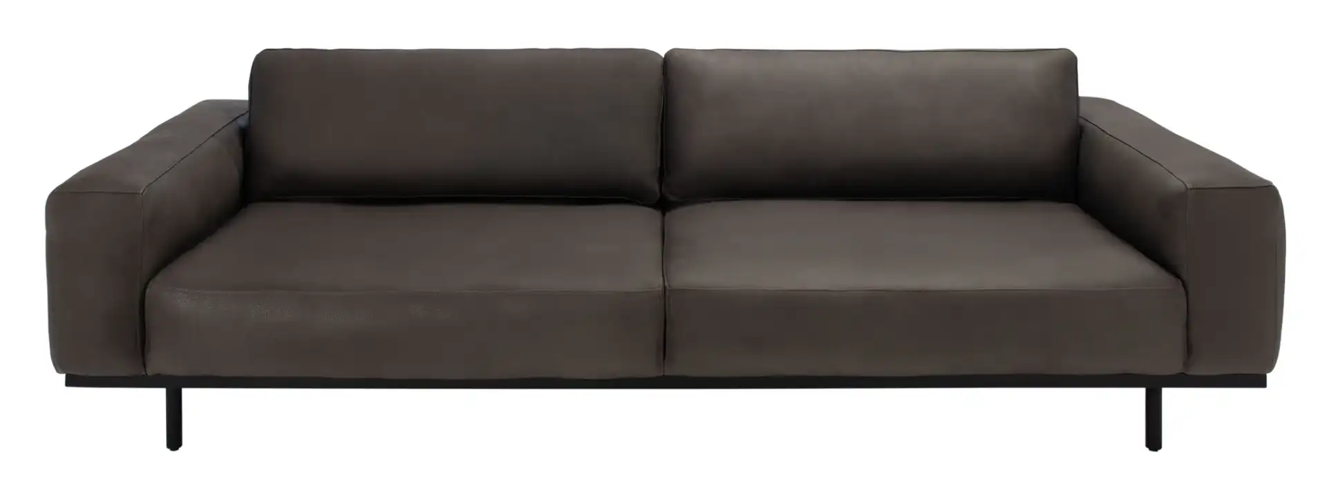 Elyssa Leather Sofa in Graphite