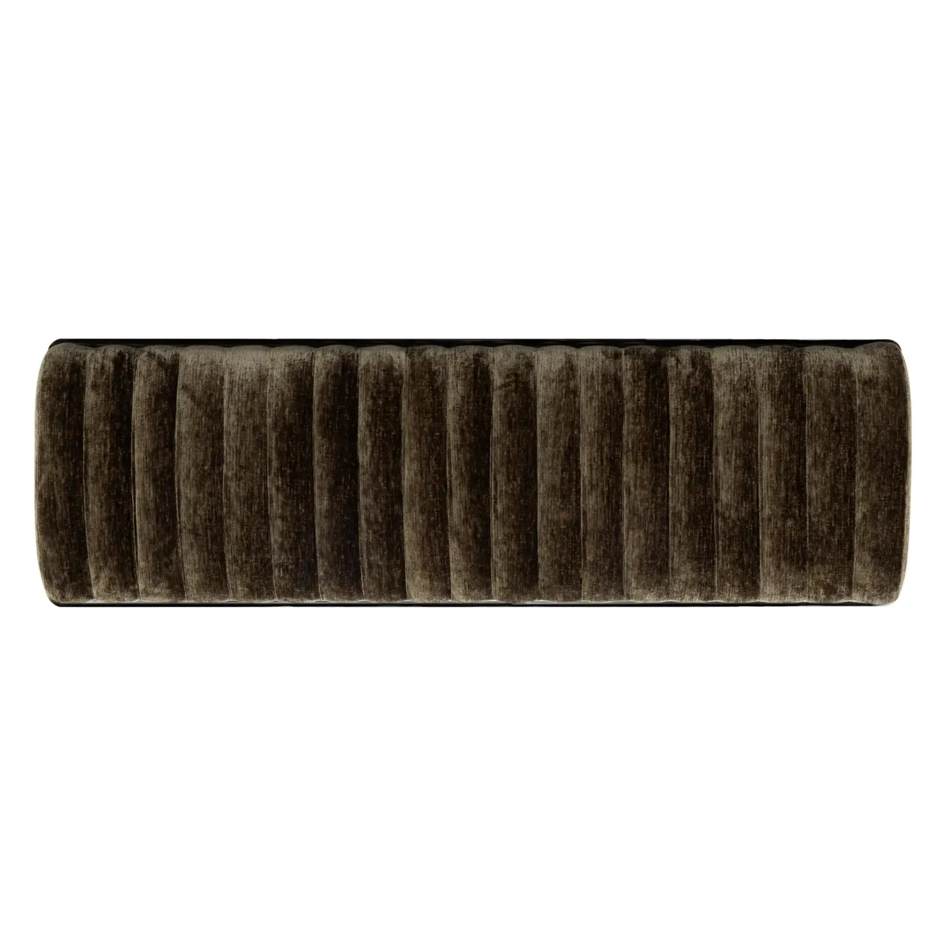 Flannery Mid-Century Bench in Brown / Dark Brown, detail view