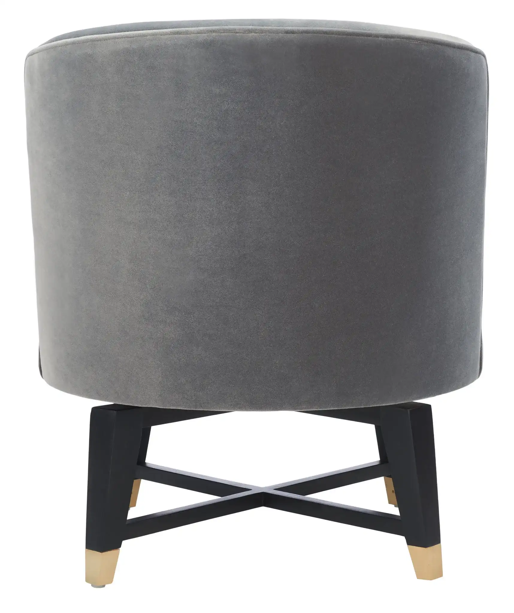 Trinity Swivel Accent Chair in Charcoal, detail view