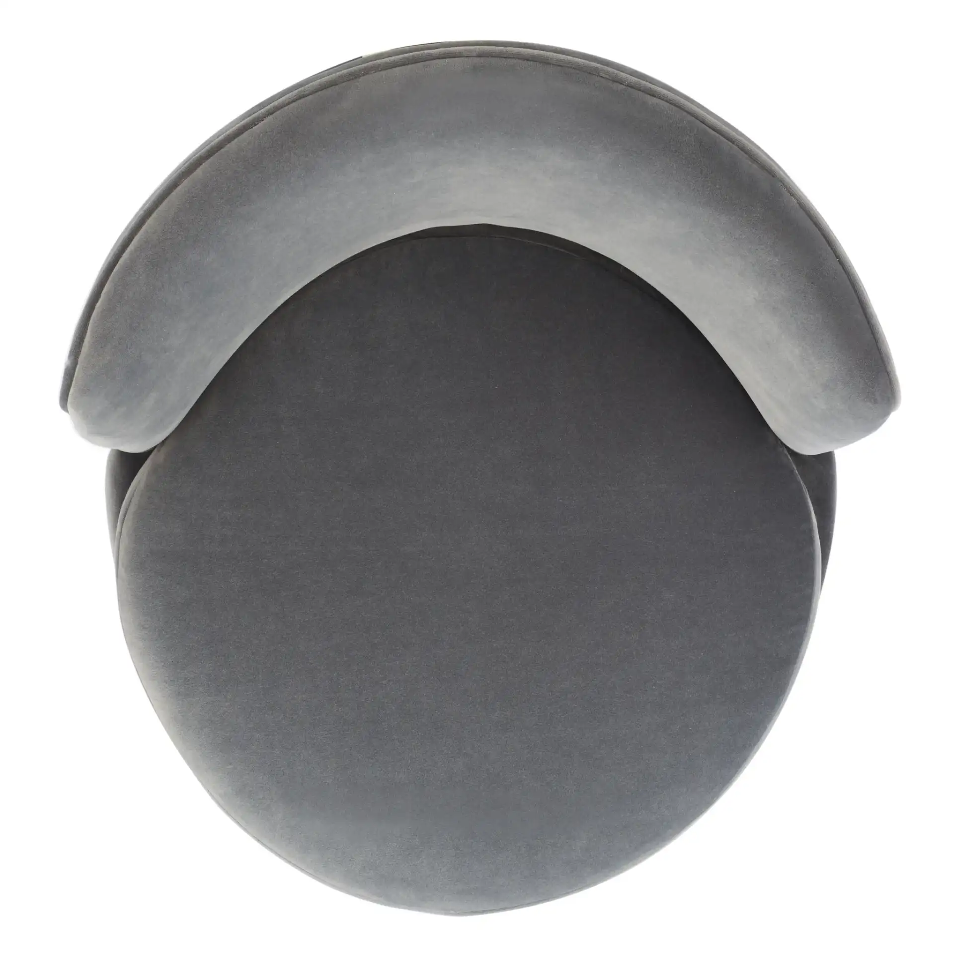 Trinity Swivel Accent Chair in Charcoal, detail view