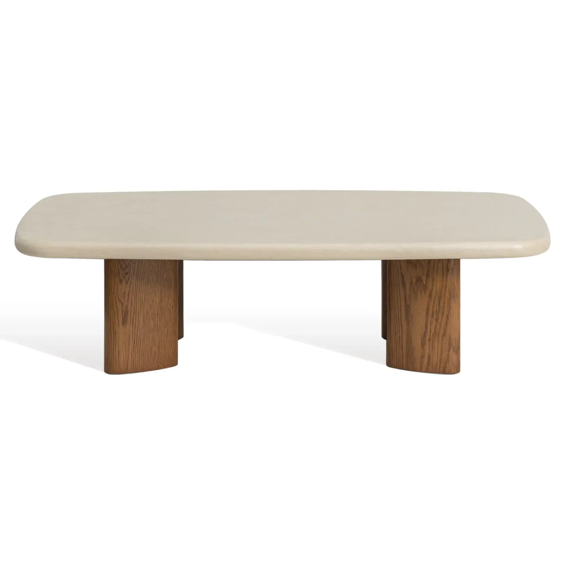 Theodora Coffee Table in Chestnut / Cream, detail view
