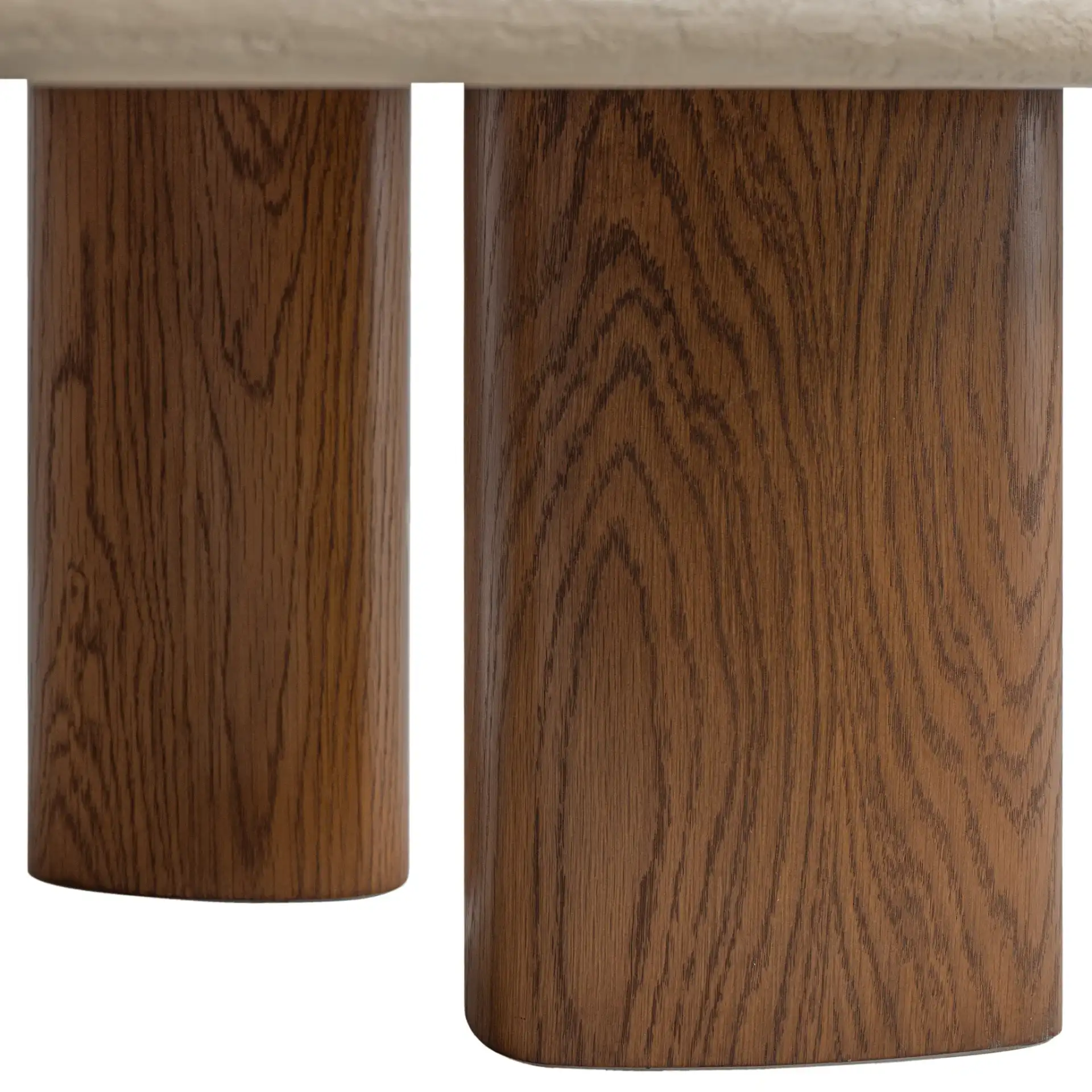 Theodora Coffee Table in Chestnut / Cream in a styled room