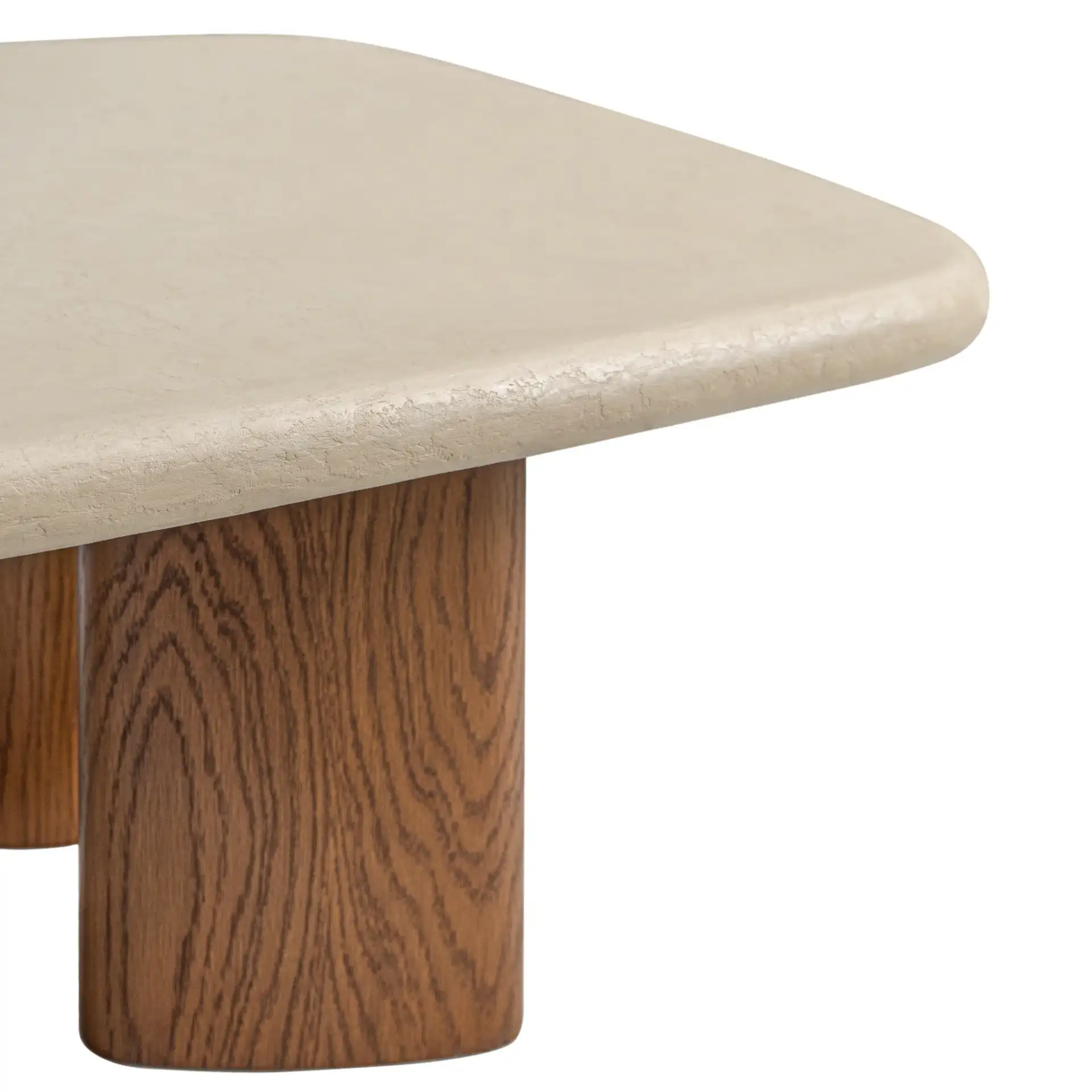 Theodora Coffee Table in Chestnut / Cream in a styled room