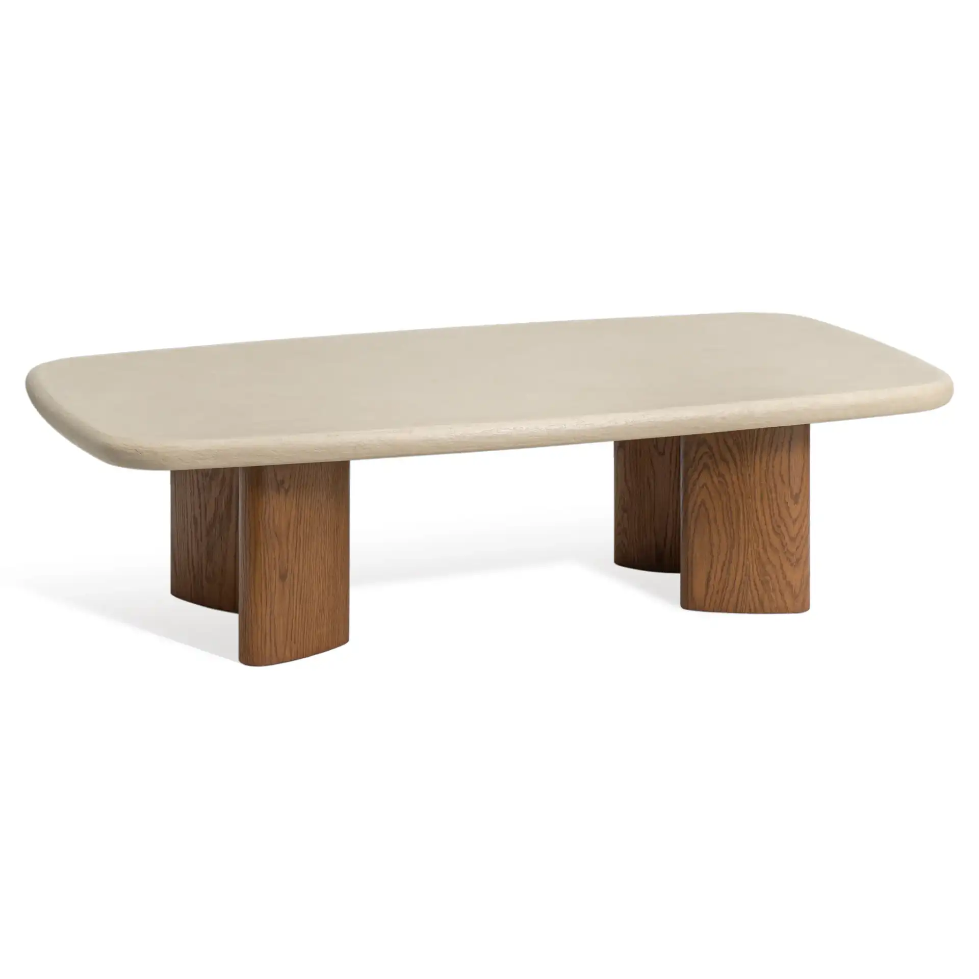 Theodora Coffee Table in Chestnut / Cream, detail view