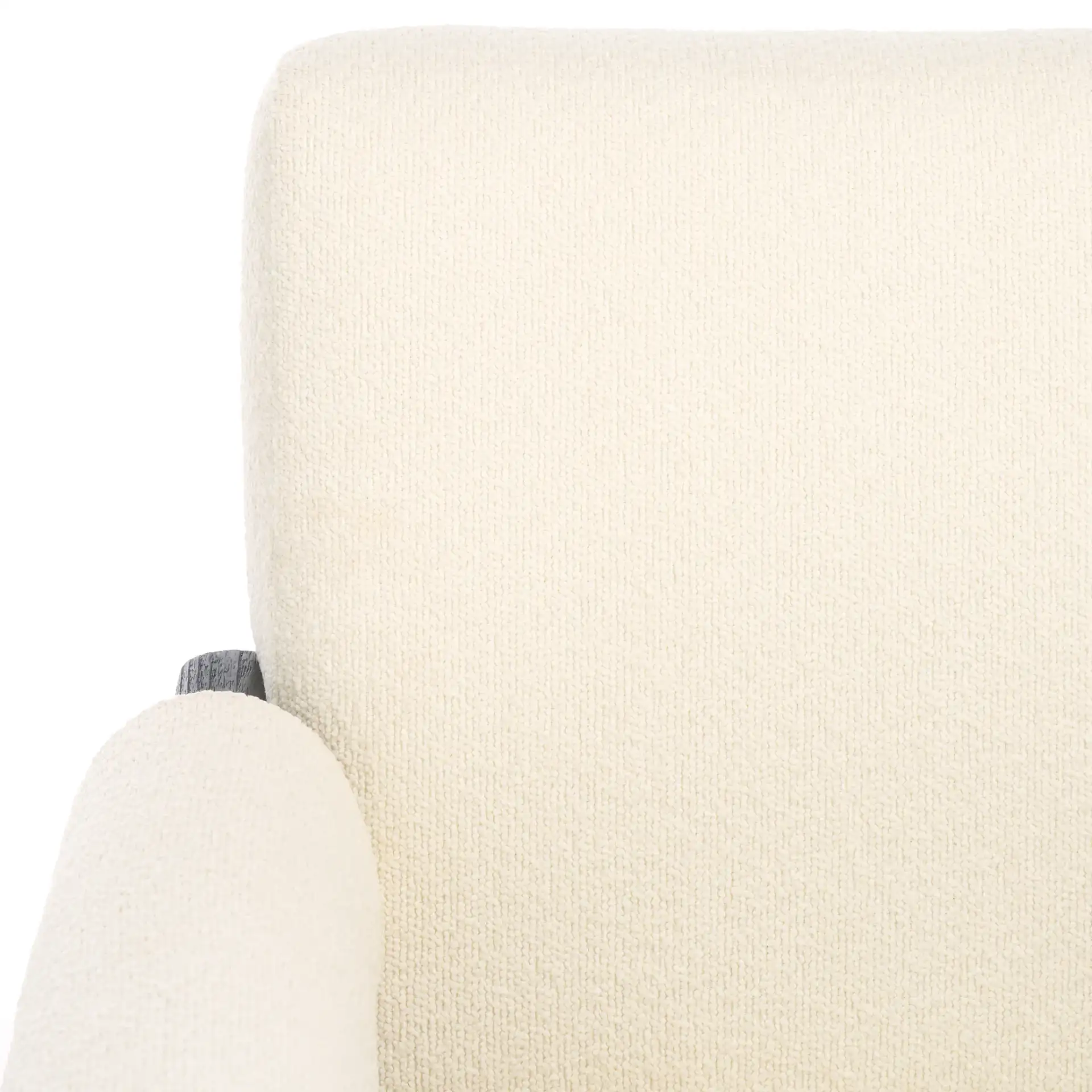 Billie Upholstered Accent Chair in Beige / Black in a styled room