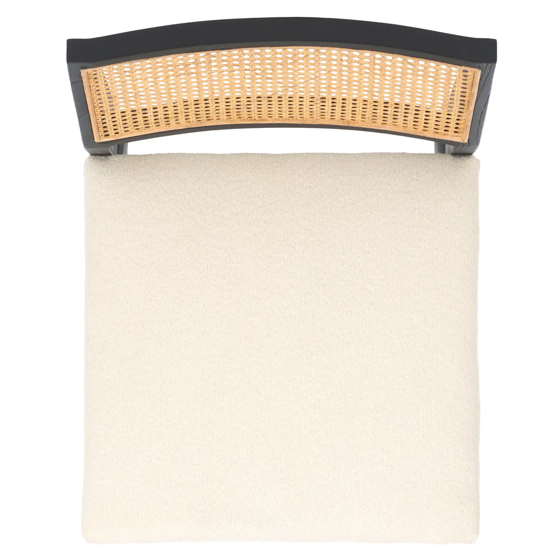 Jaqueline Rattan Back Chair in Beige / Black, detail view