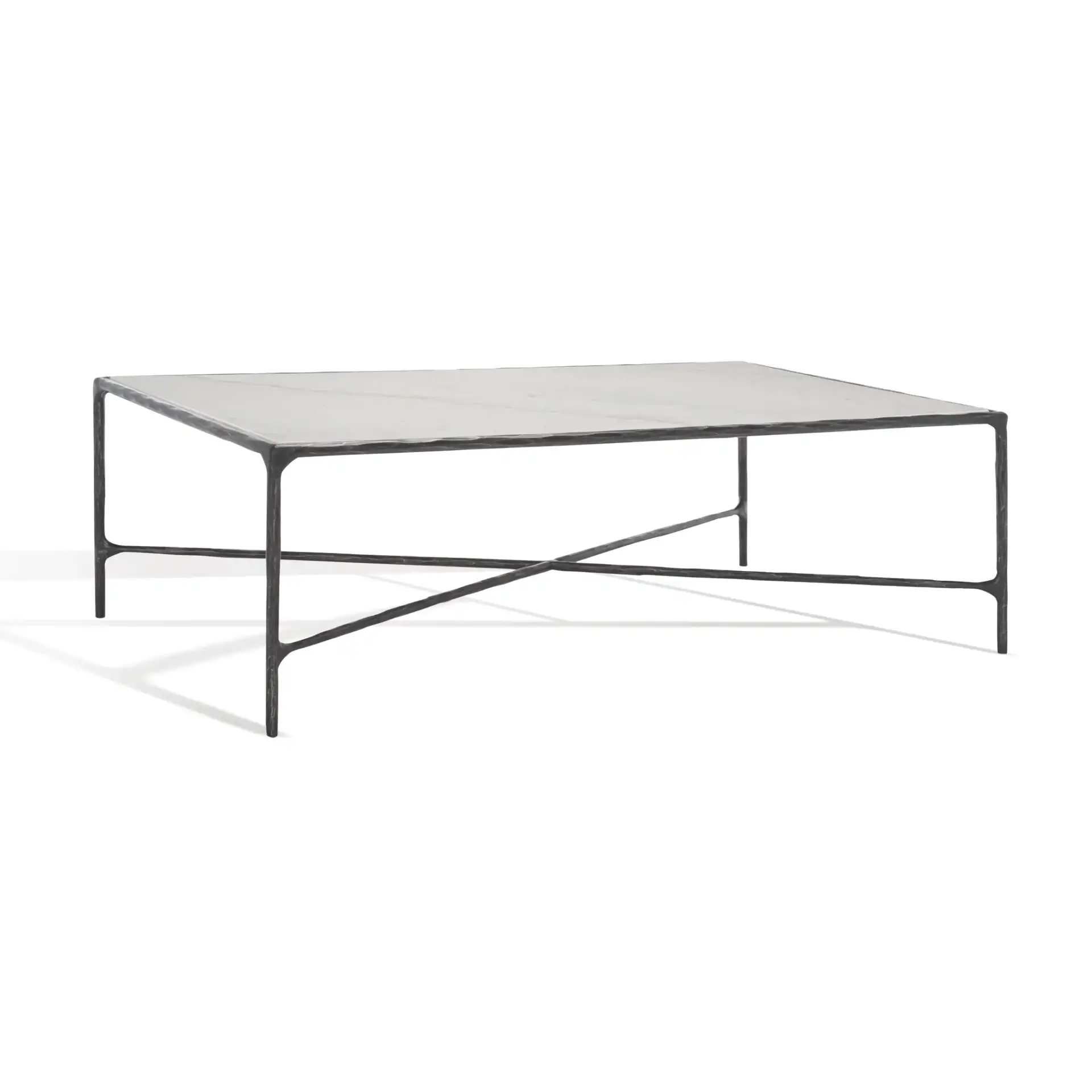Jessa Rectangle Coffee Table in Black / White, detail view