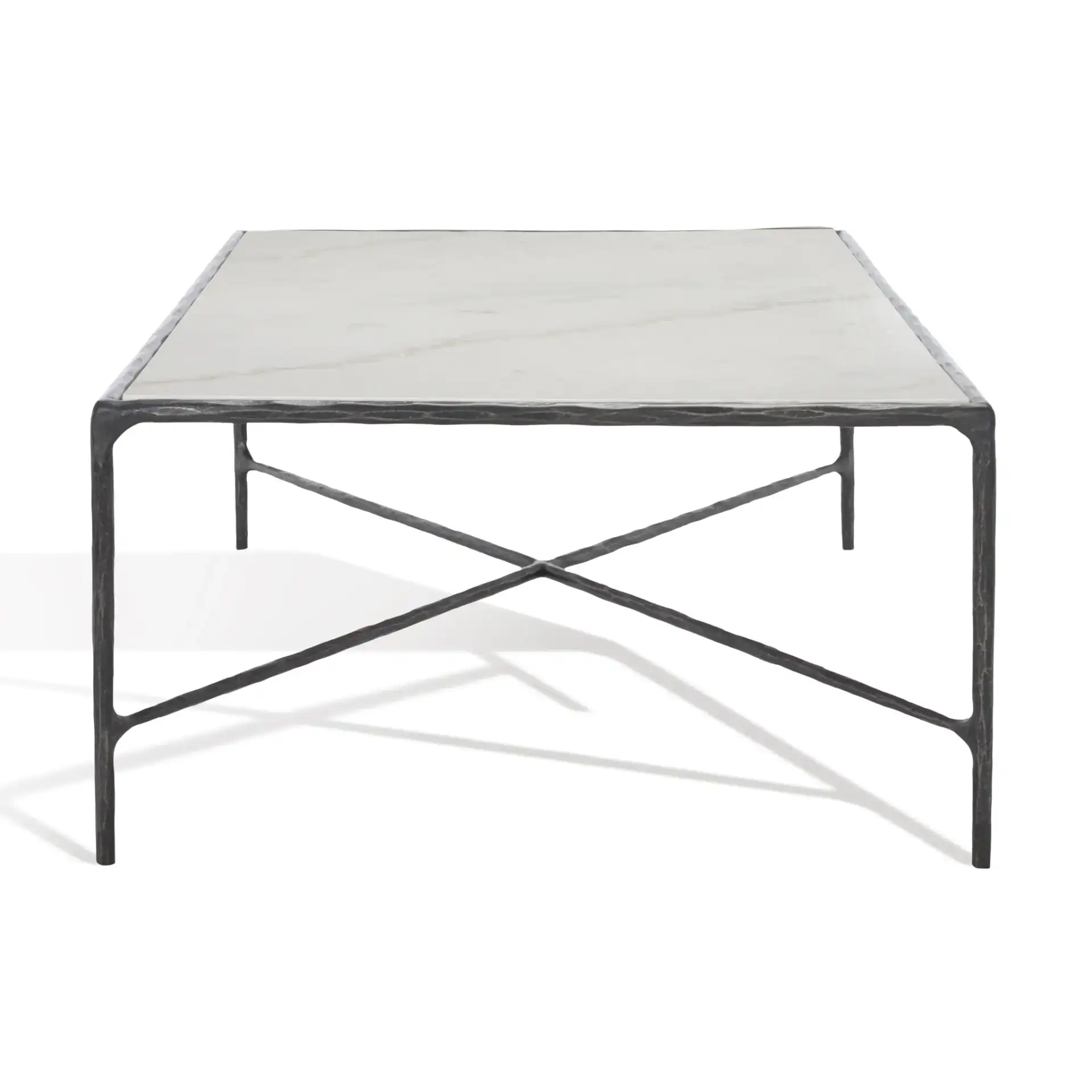 Jessa Rectangle Coffee Table in Black / White, detail view