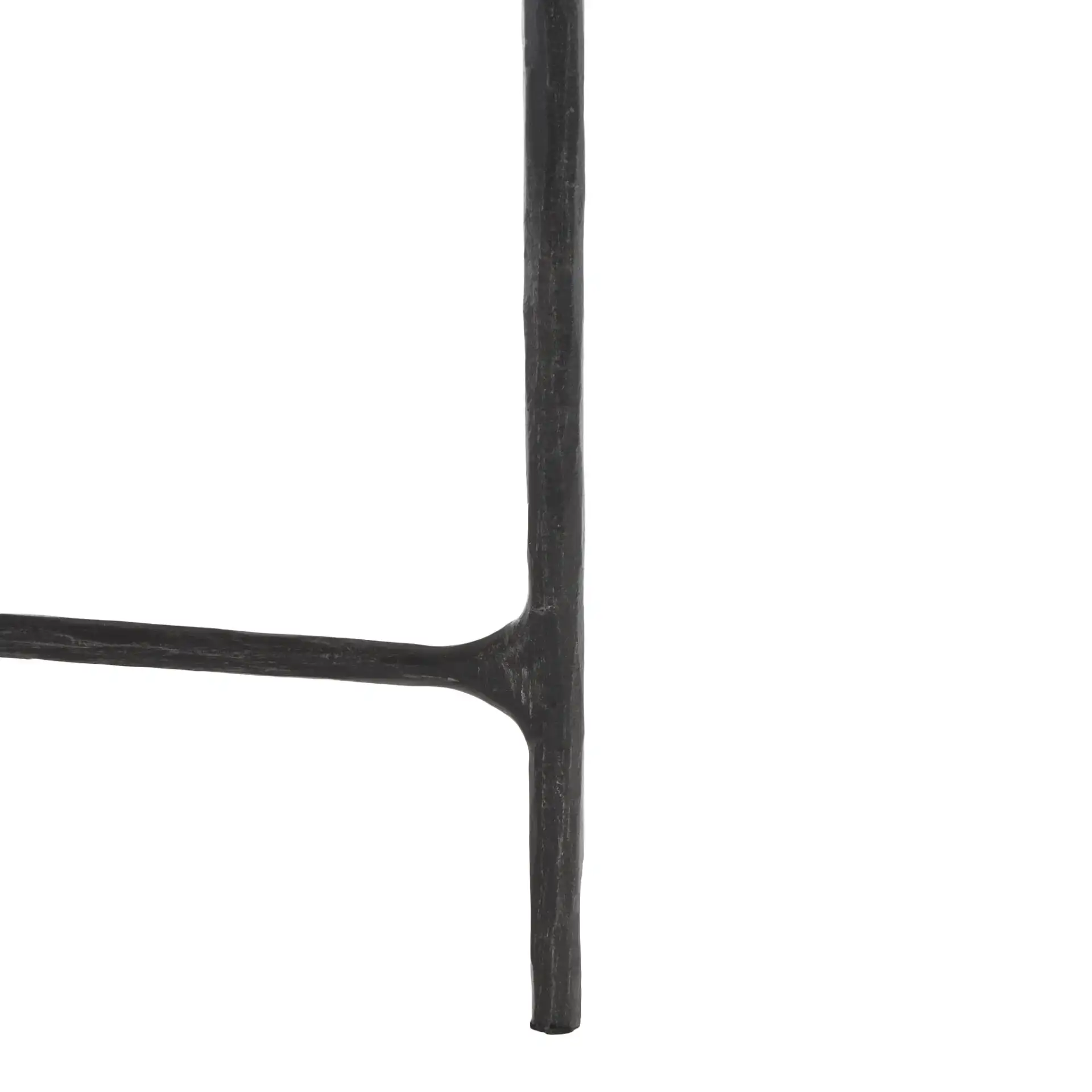 Jessa Round Metal Coffee Table in Black / White, detail view