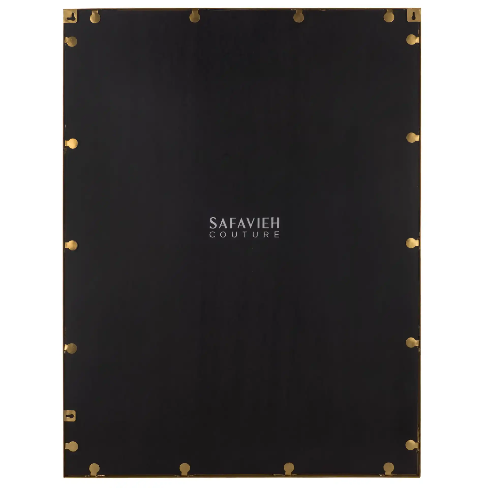 Jessa Large Rectangle Mirror in Brass, detail view