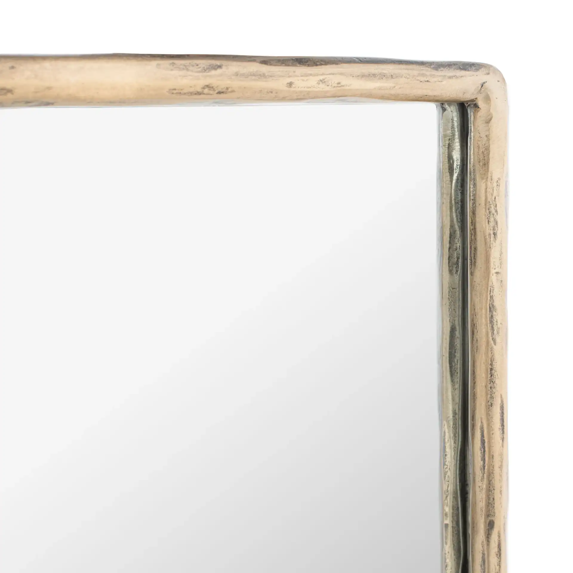 Jessa Large Rectangle Mirror in Brass in a styled room