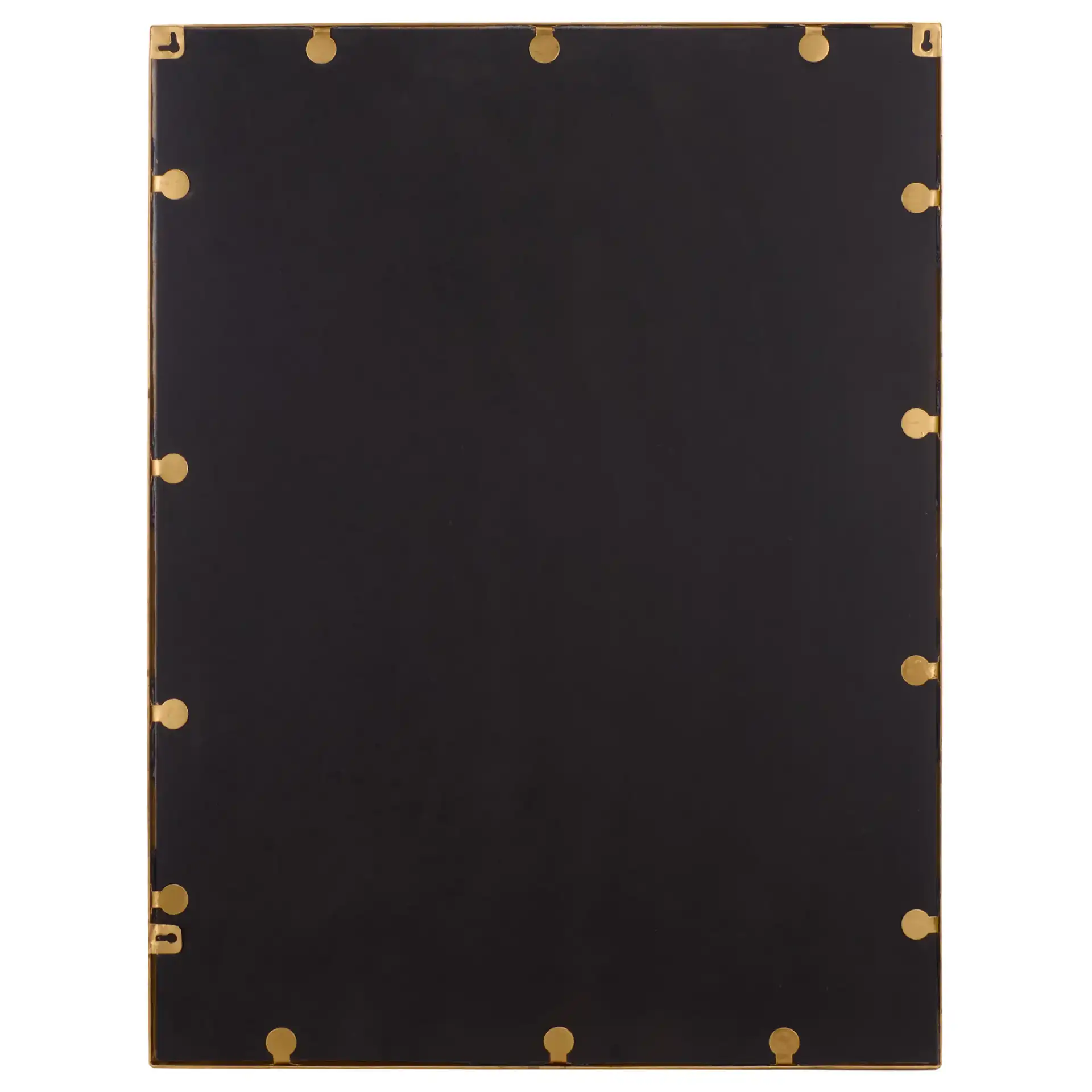 Jessa Small Rectangle Mirror in Brass, detail view