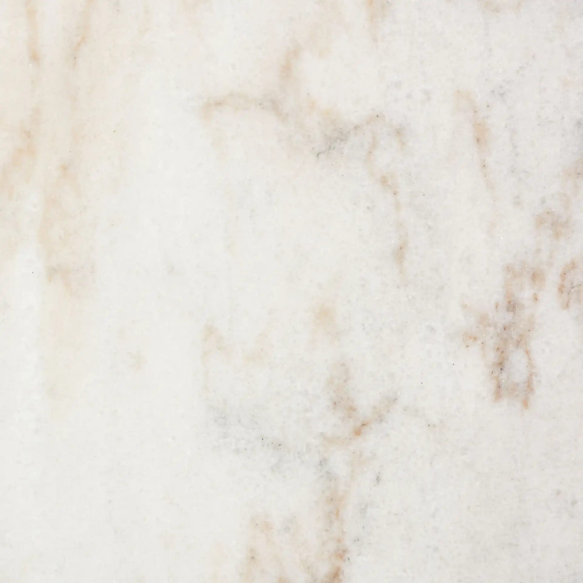 Caralyn Round Marble Coffee Table in White / Brass, detail view