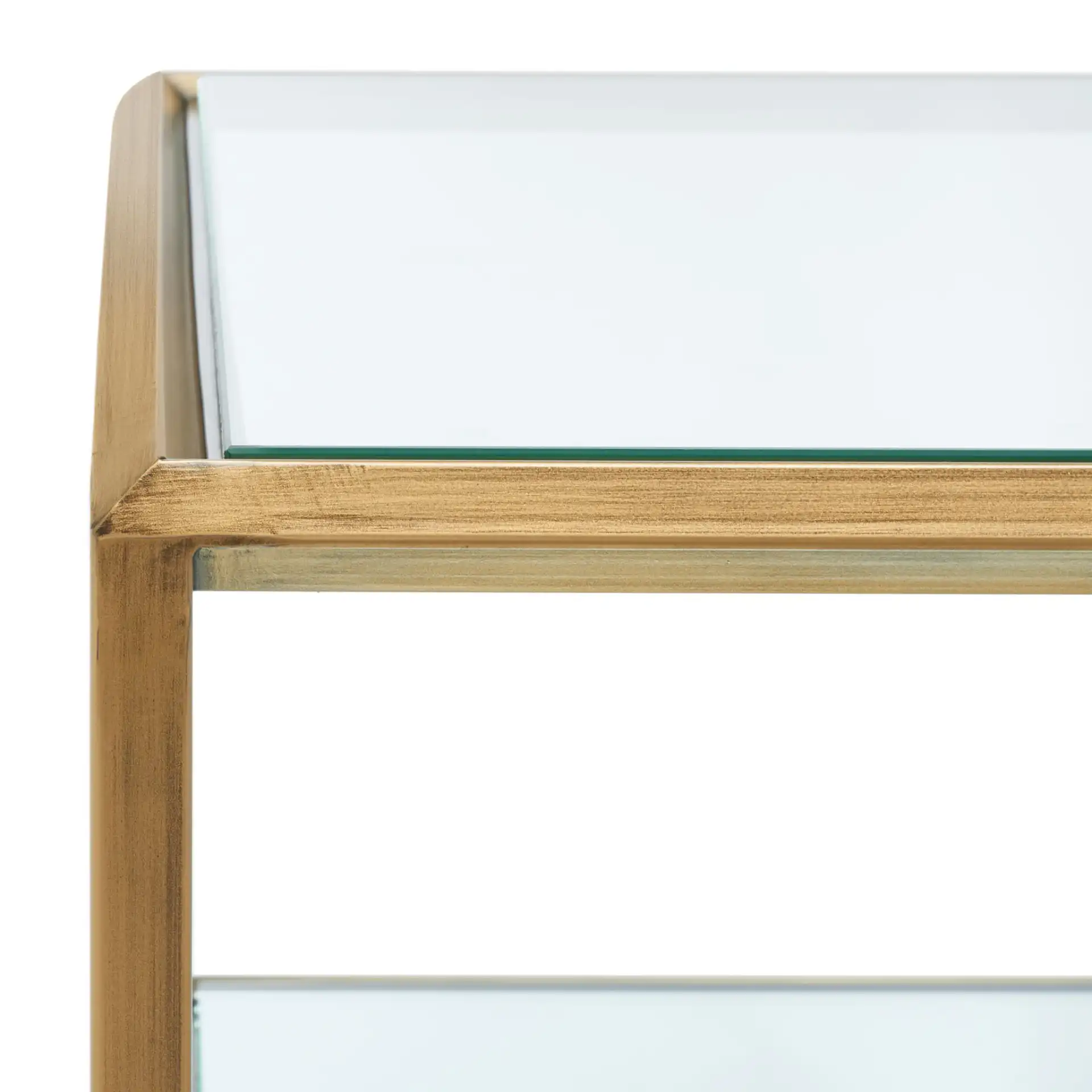 Florabella Mirrored Coffee Table in Bronze in a styled room
