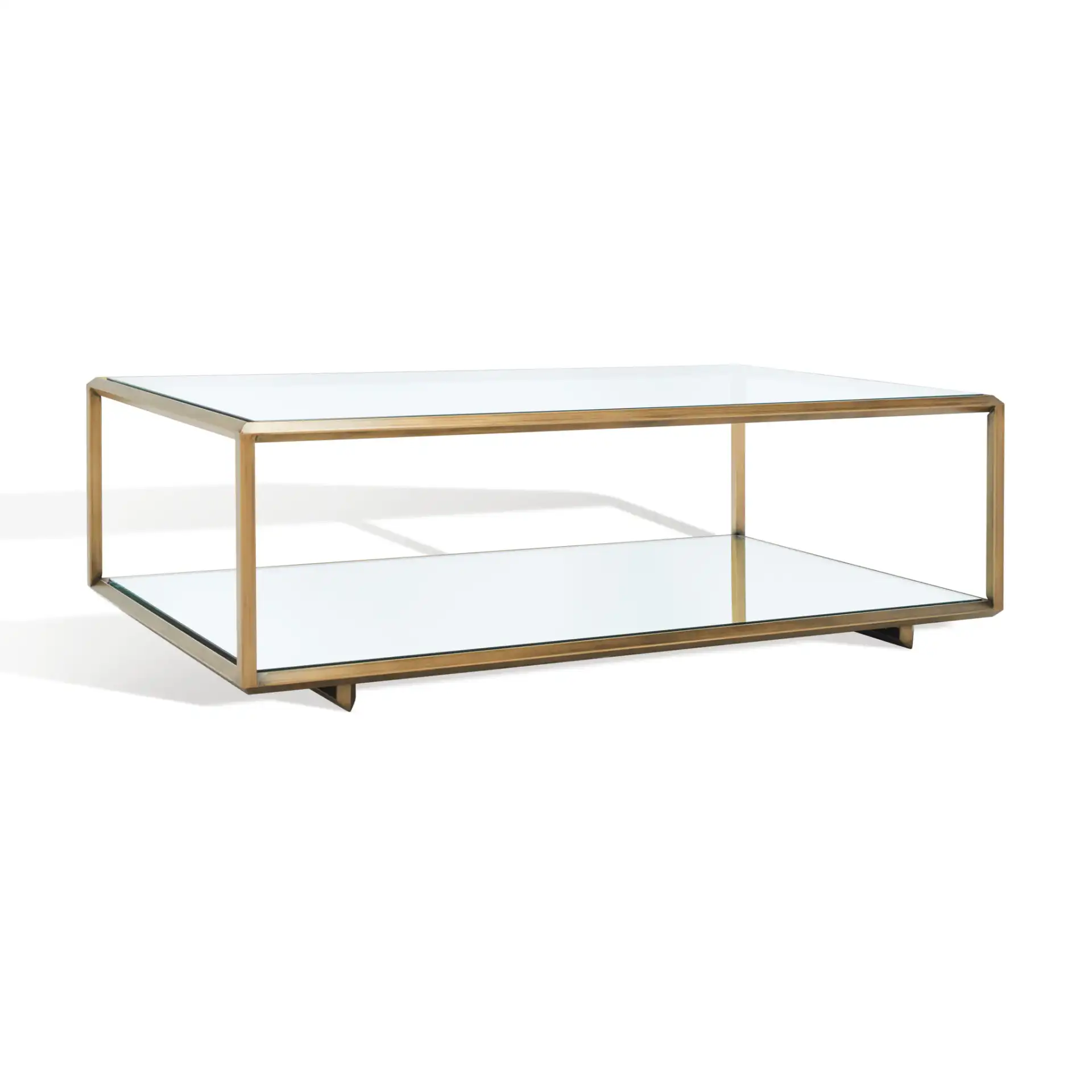 Florabella Mirrored Coffee Table in Bronze, detail view