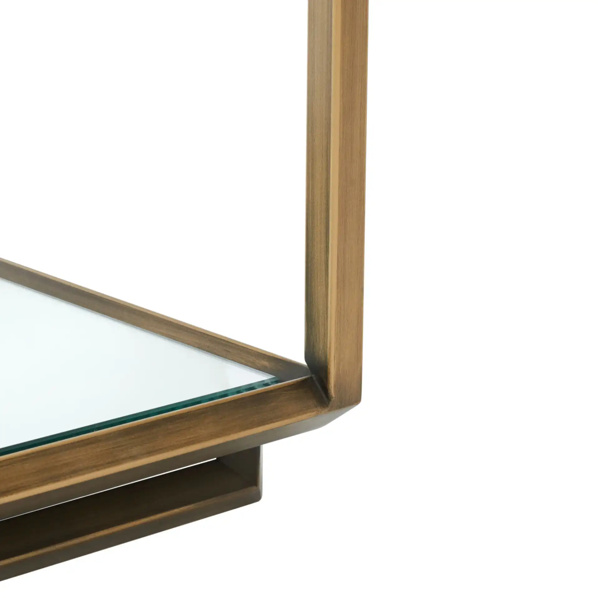 Florabella Mirrored Accent Table in Bronze, detail view