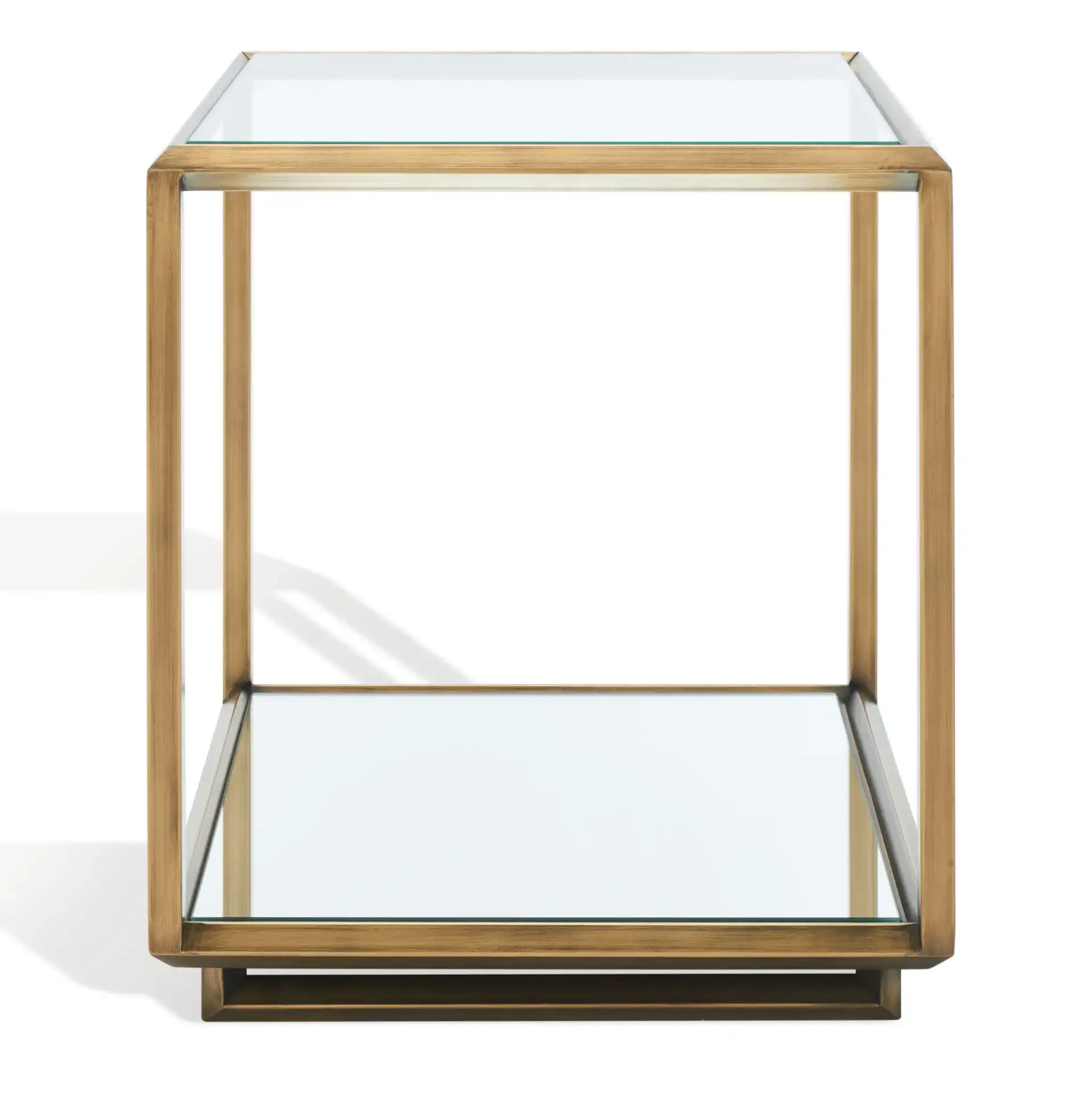 Florabella Mirrored Accent Table in Bronze, detail view