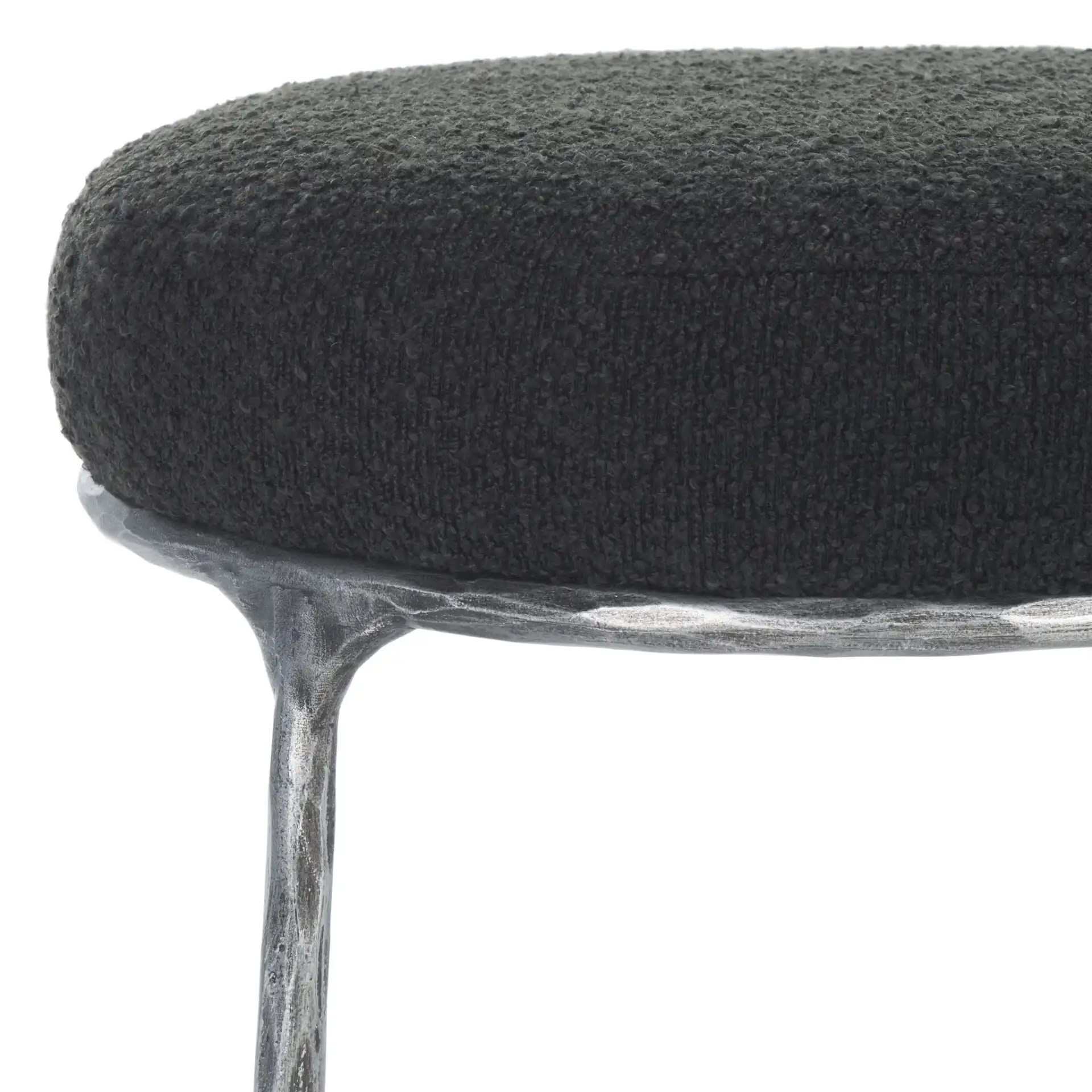 Trumen Boucle Counterstool in Black in a styled room