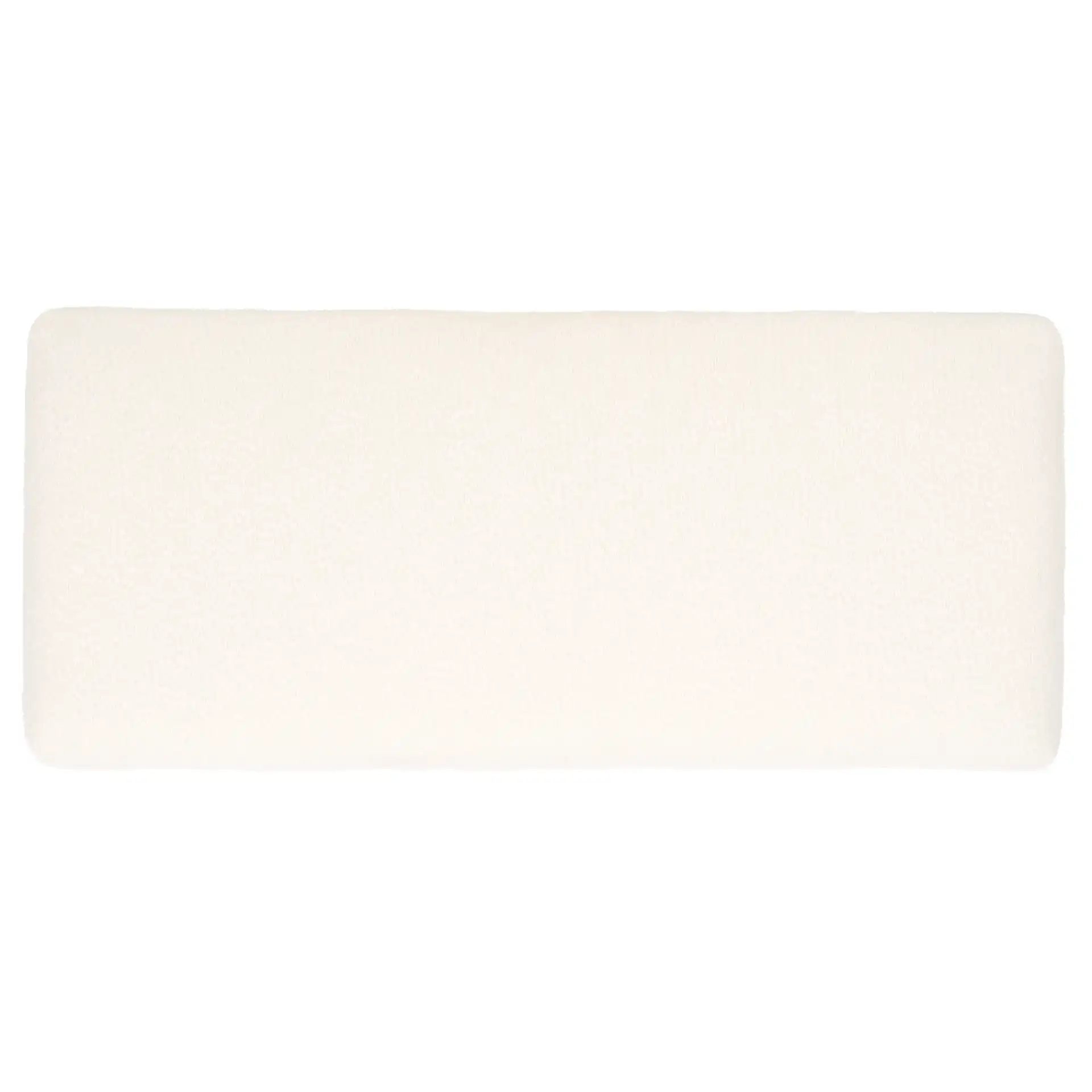 Marvin Boucle 36-Inch Bench in Black / Ivory, detail view