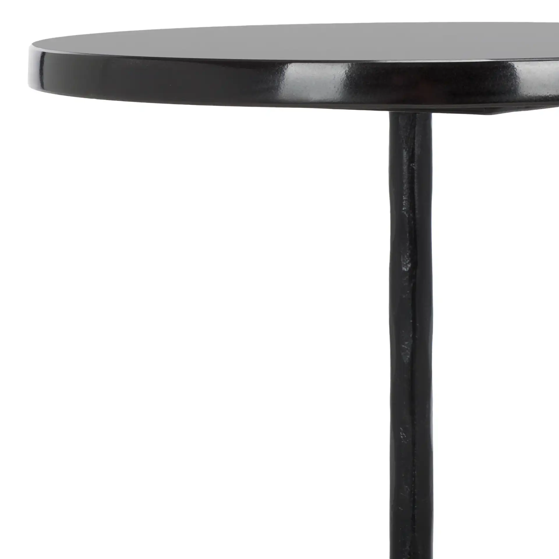 Fabrianna Marble Top Drink Table in Black in a styled room