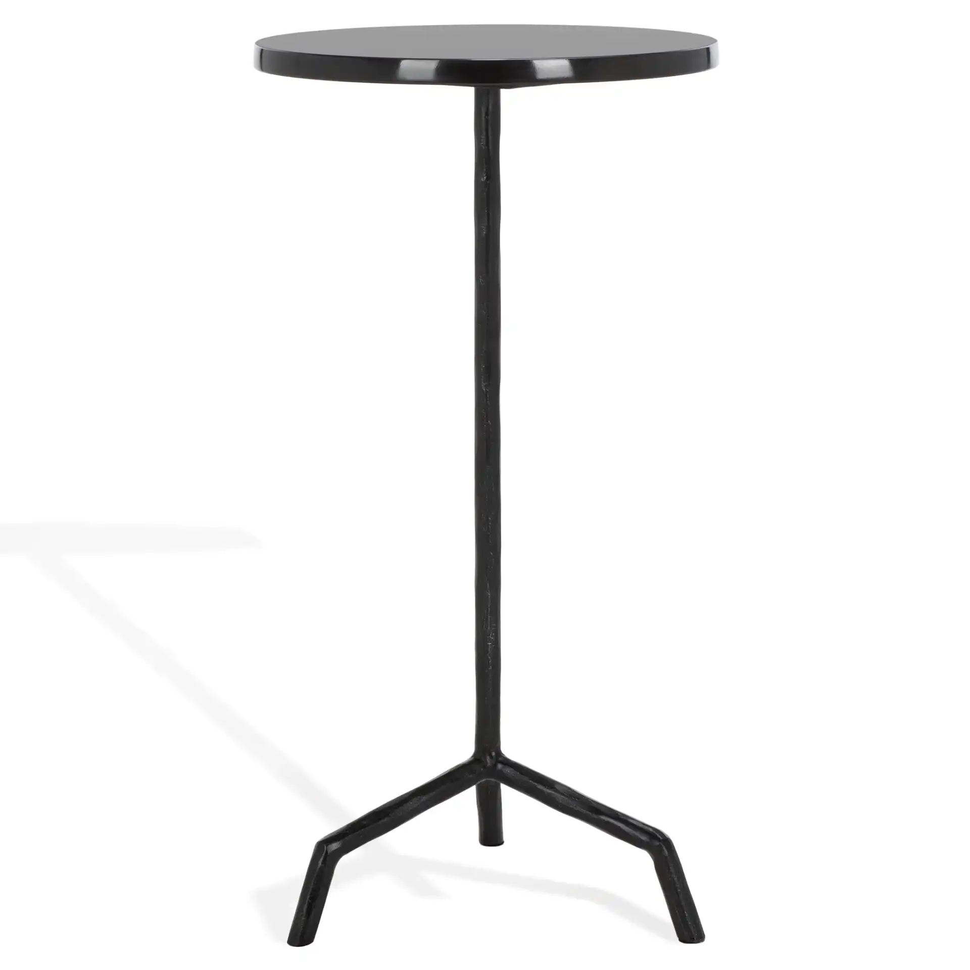 Fabrianna Marble Top Drink Table in Black, detail view