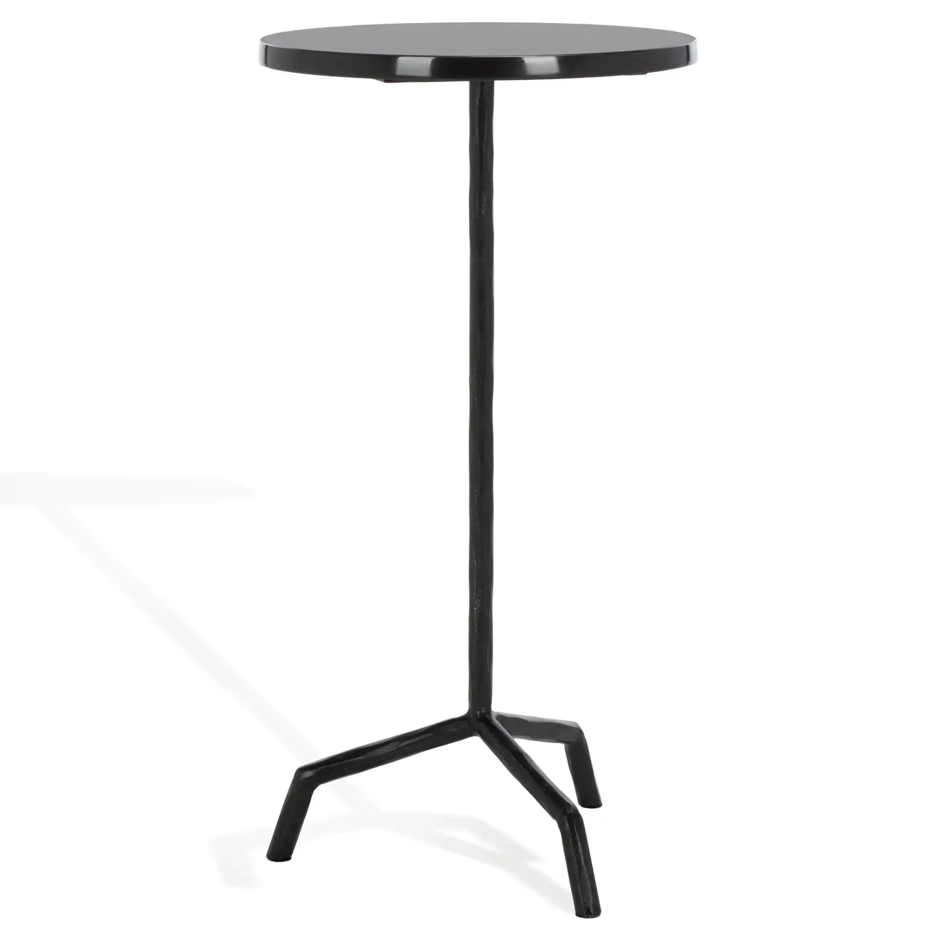 Fabrianna Marble Top Drink Table in Black, detail view