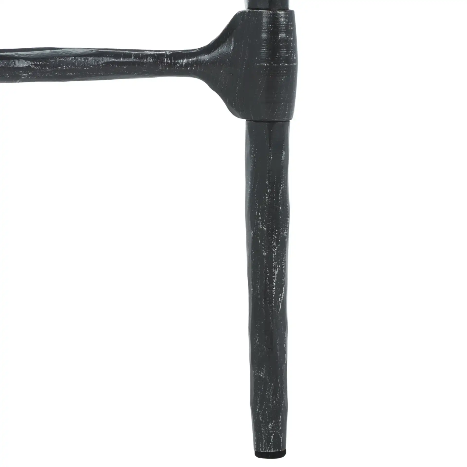 Isabellina Metal Accent Table in Black / Clear, detail view