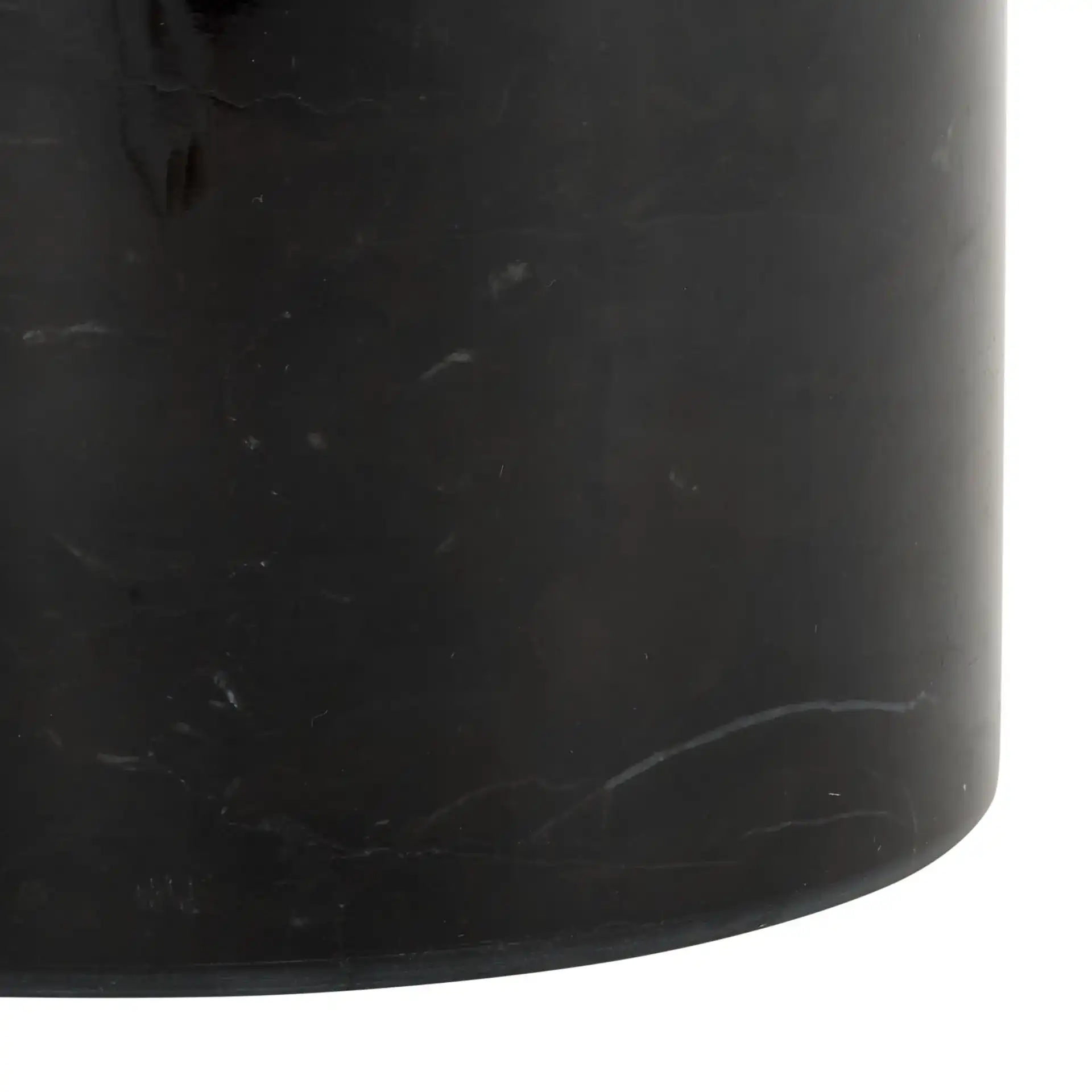 Tanyarose Metal Drink Table in Black, detail view