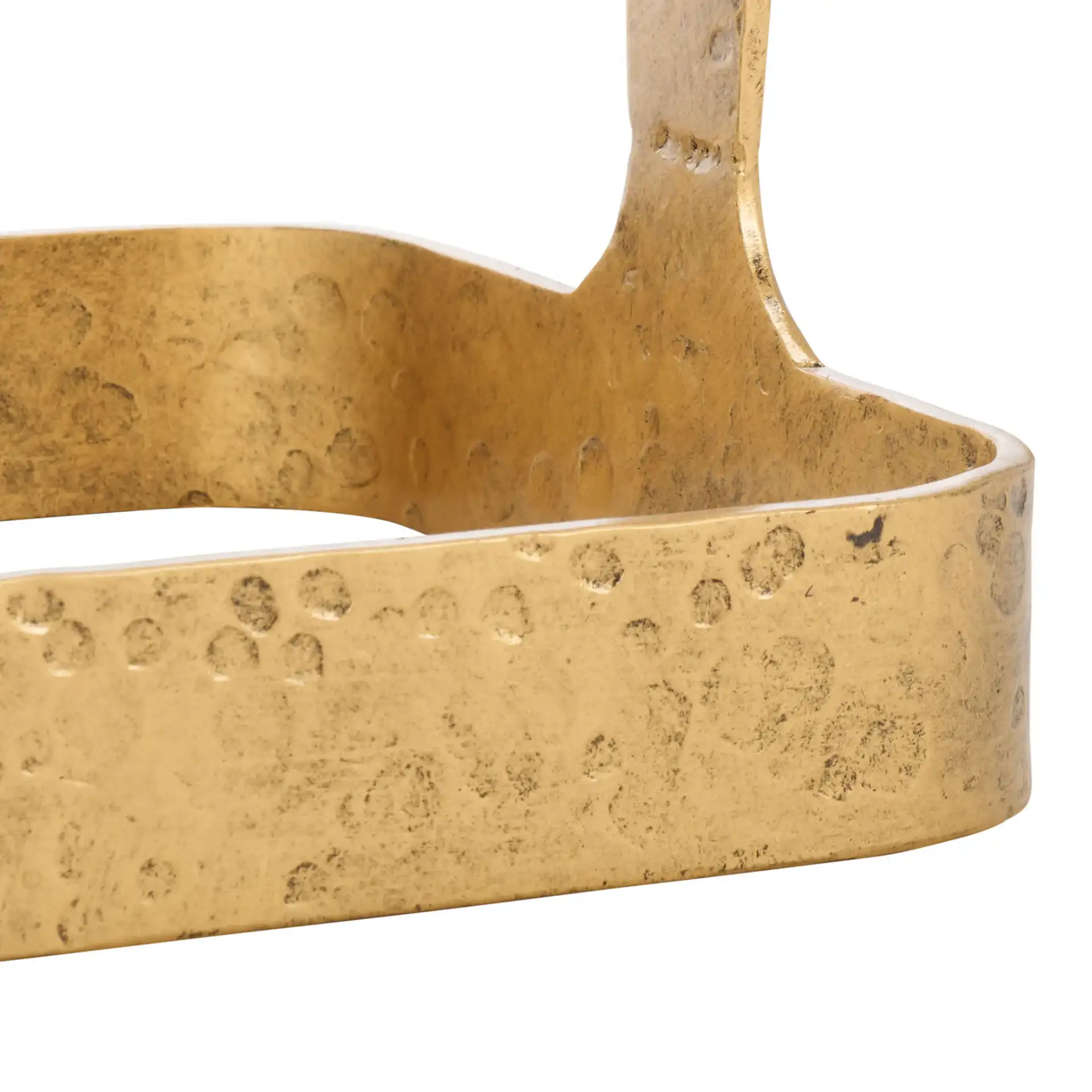 Viktor Metal Accent Table in Brass / Clear, detail view