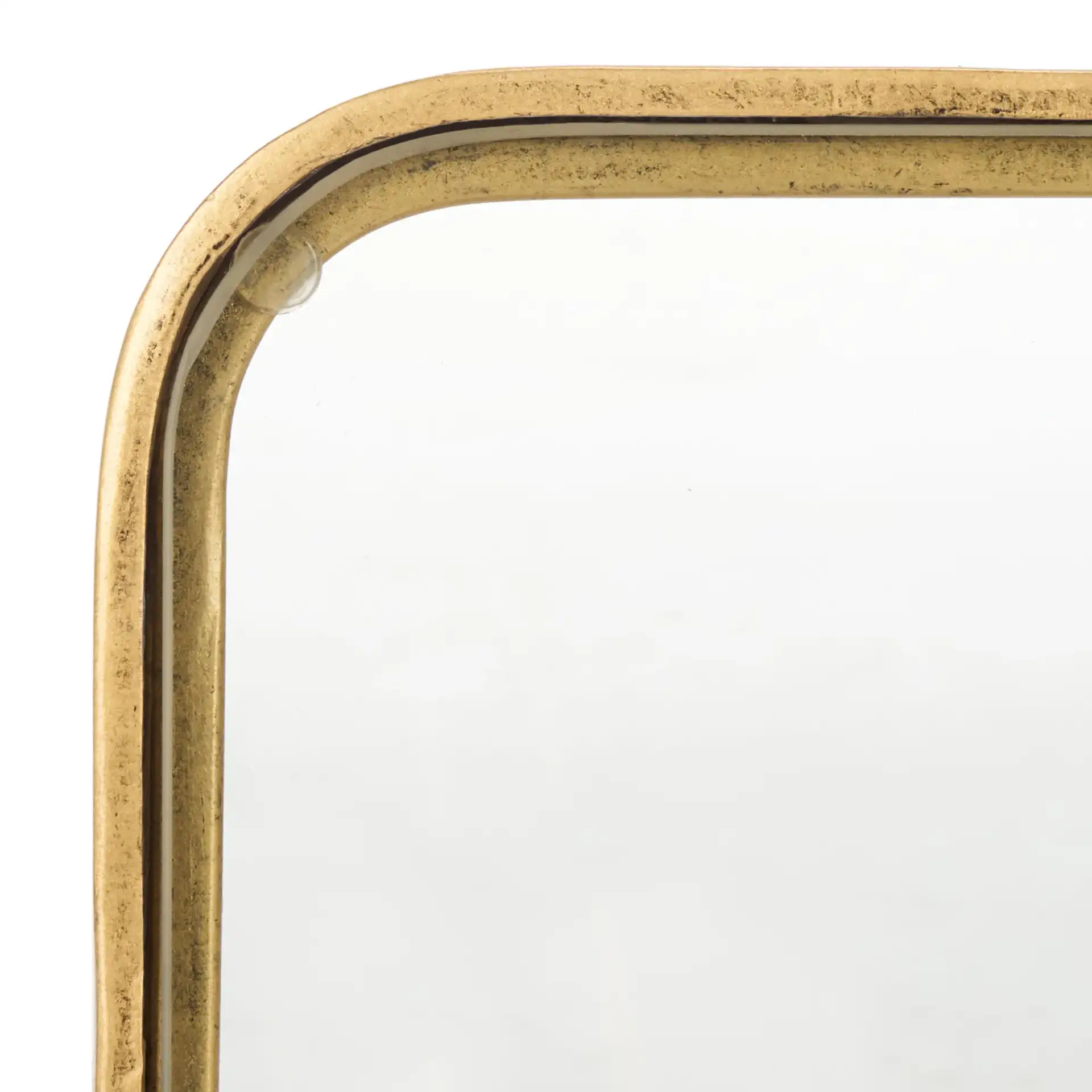 Viktor Metal Accent Table in Brass / Clear, detail view