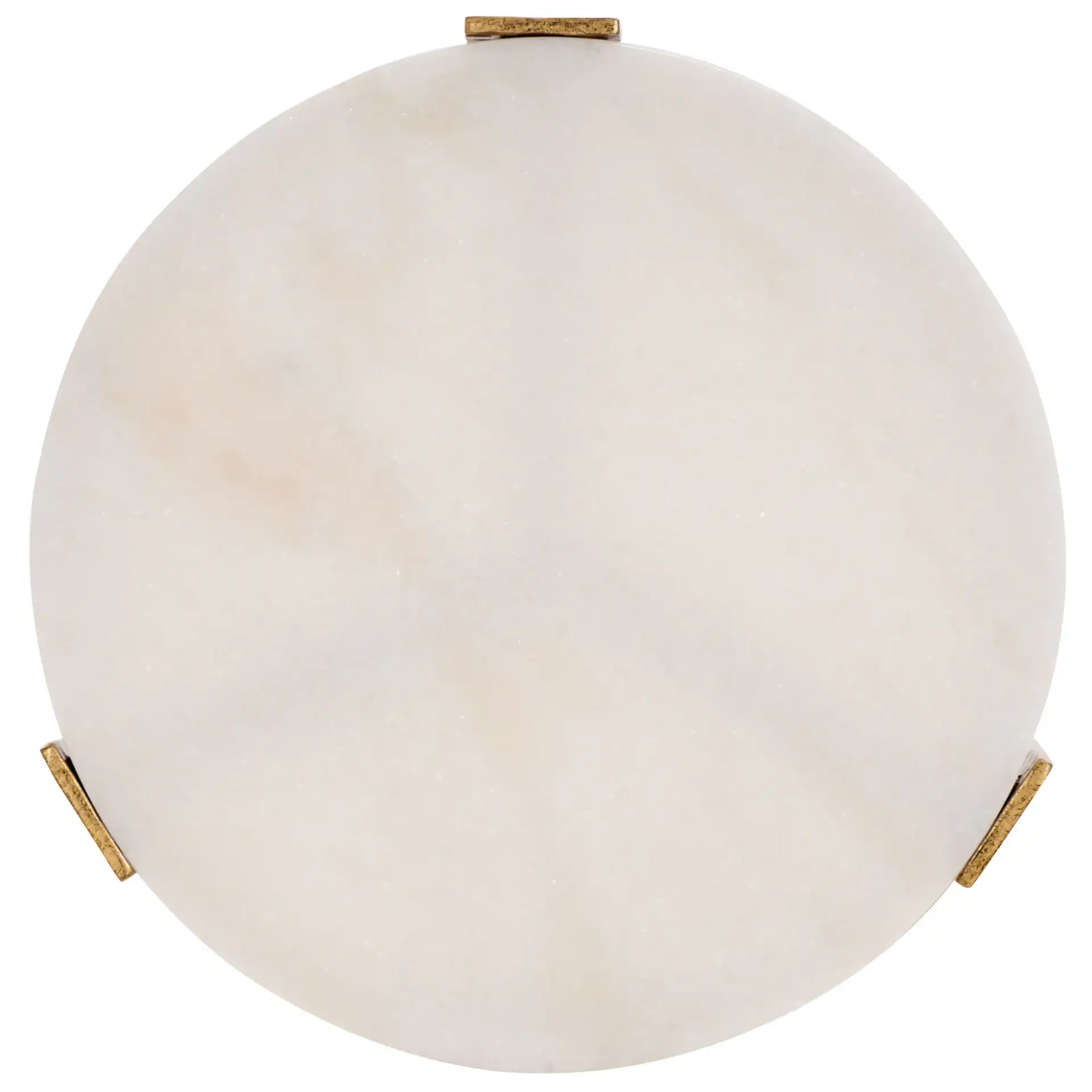Raynie Metal Accent Table in Brass / White, detail view