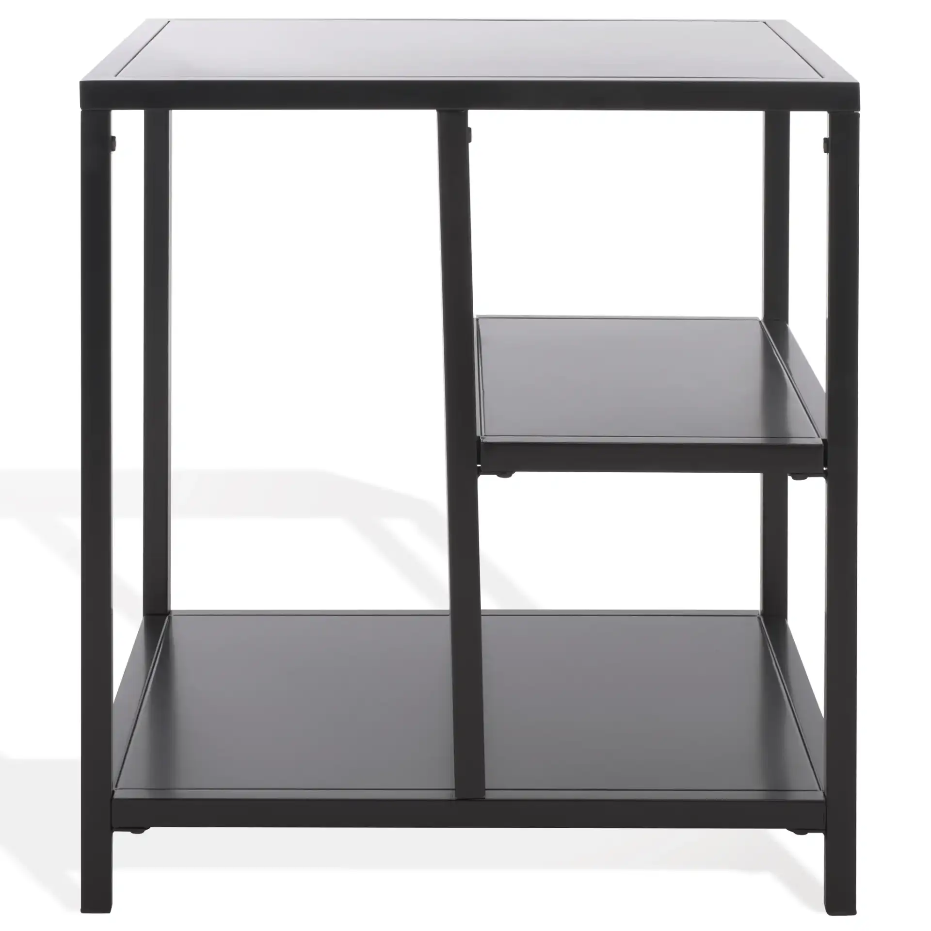 Hodge Metal Accent Table in Black, detail view