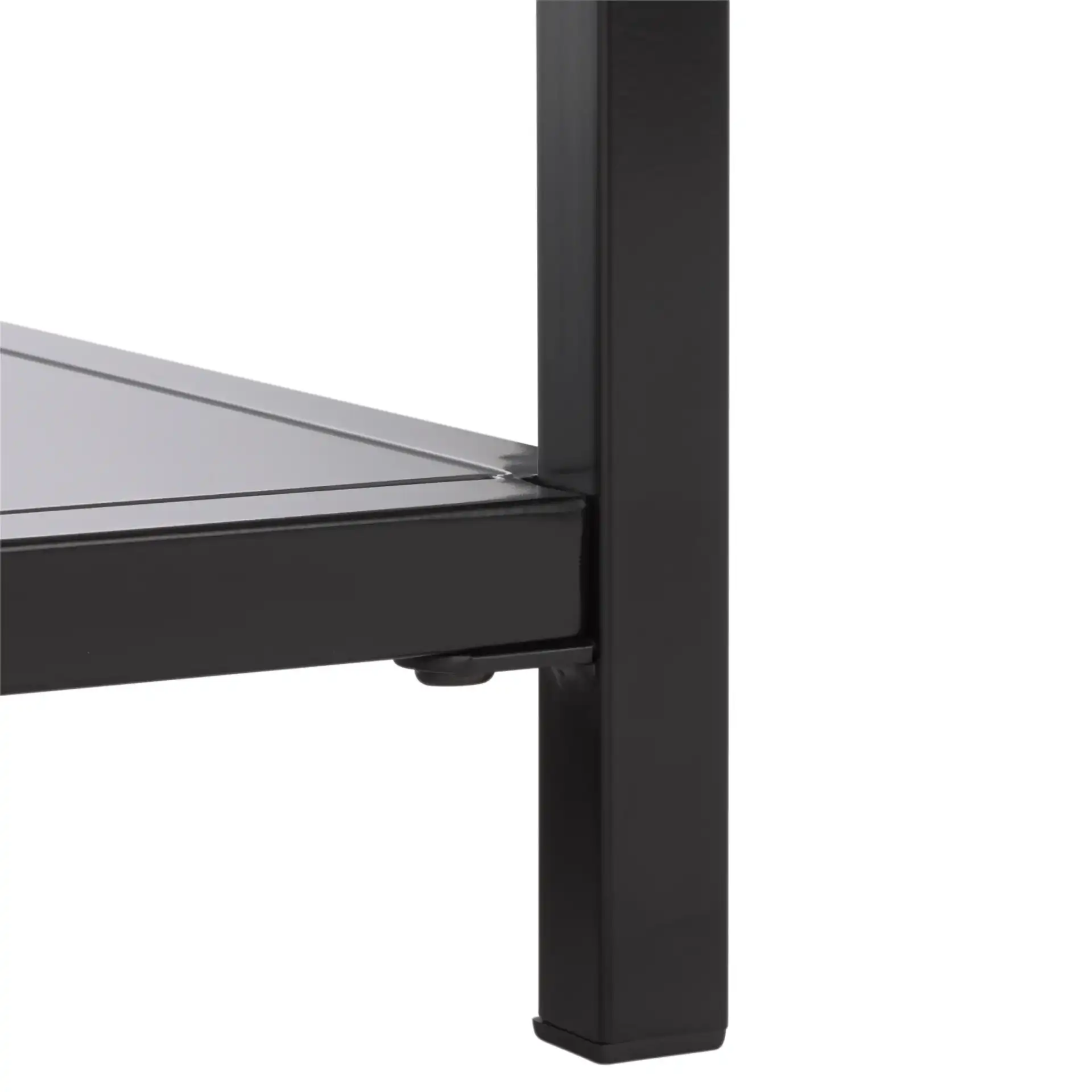 Hodge Metal Accent Table in Black, detail view