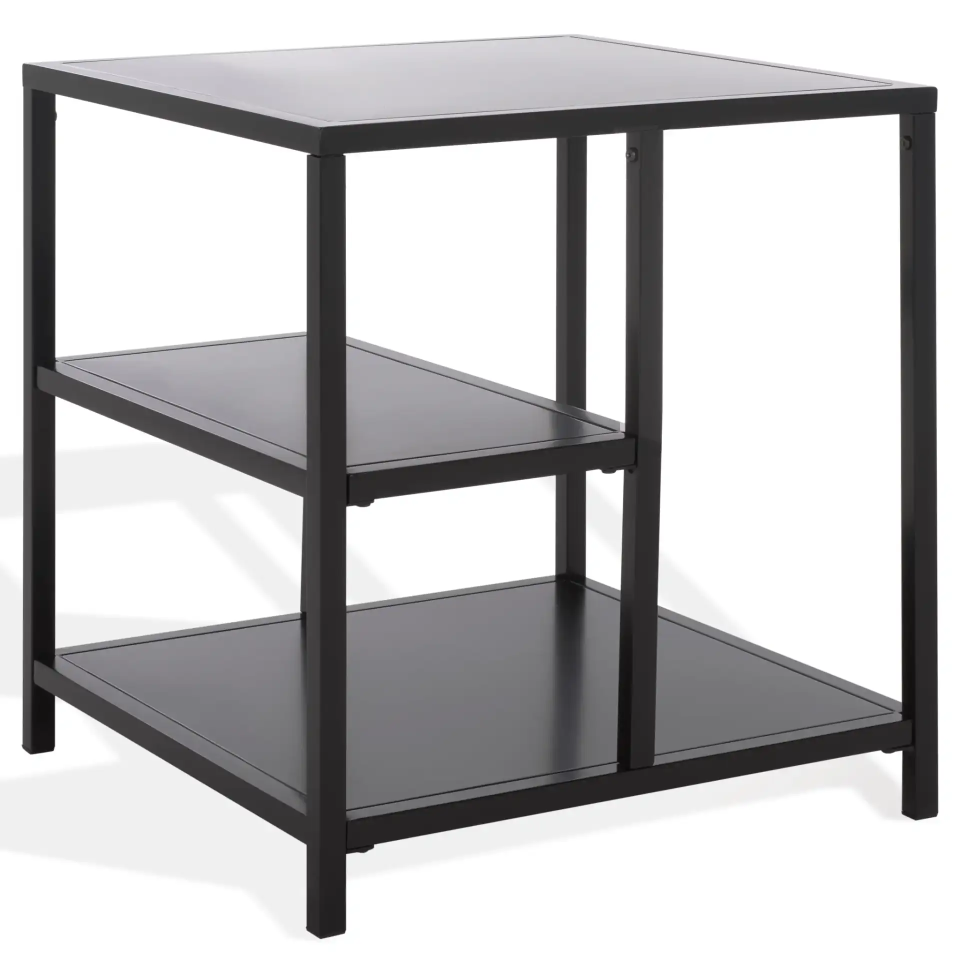 Hodge Metal Accent Table in Black, detail view