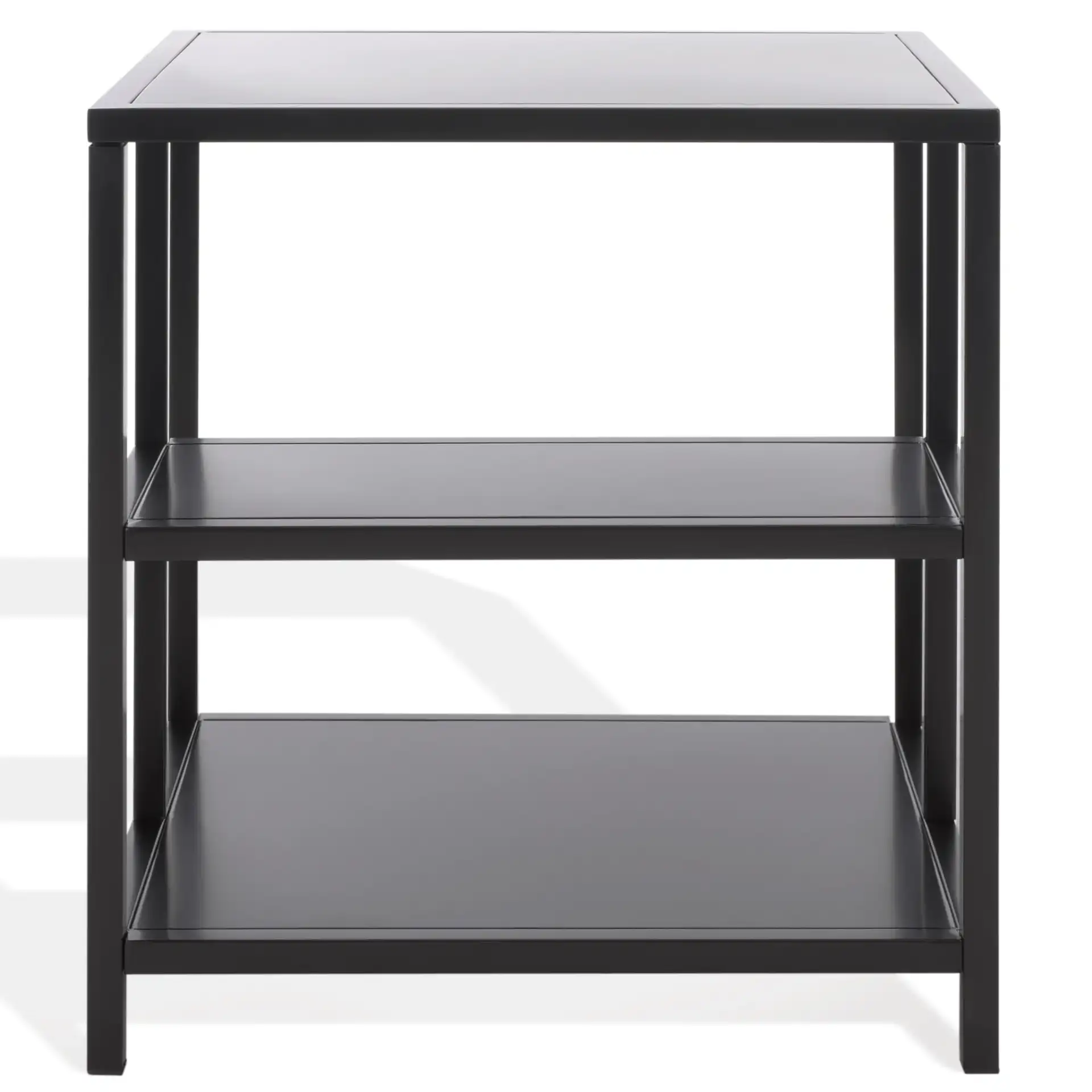 Hodge Metal Accent Table in Black, detail view