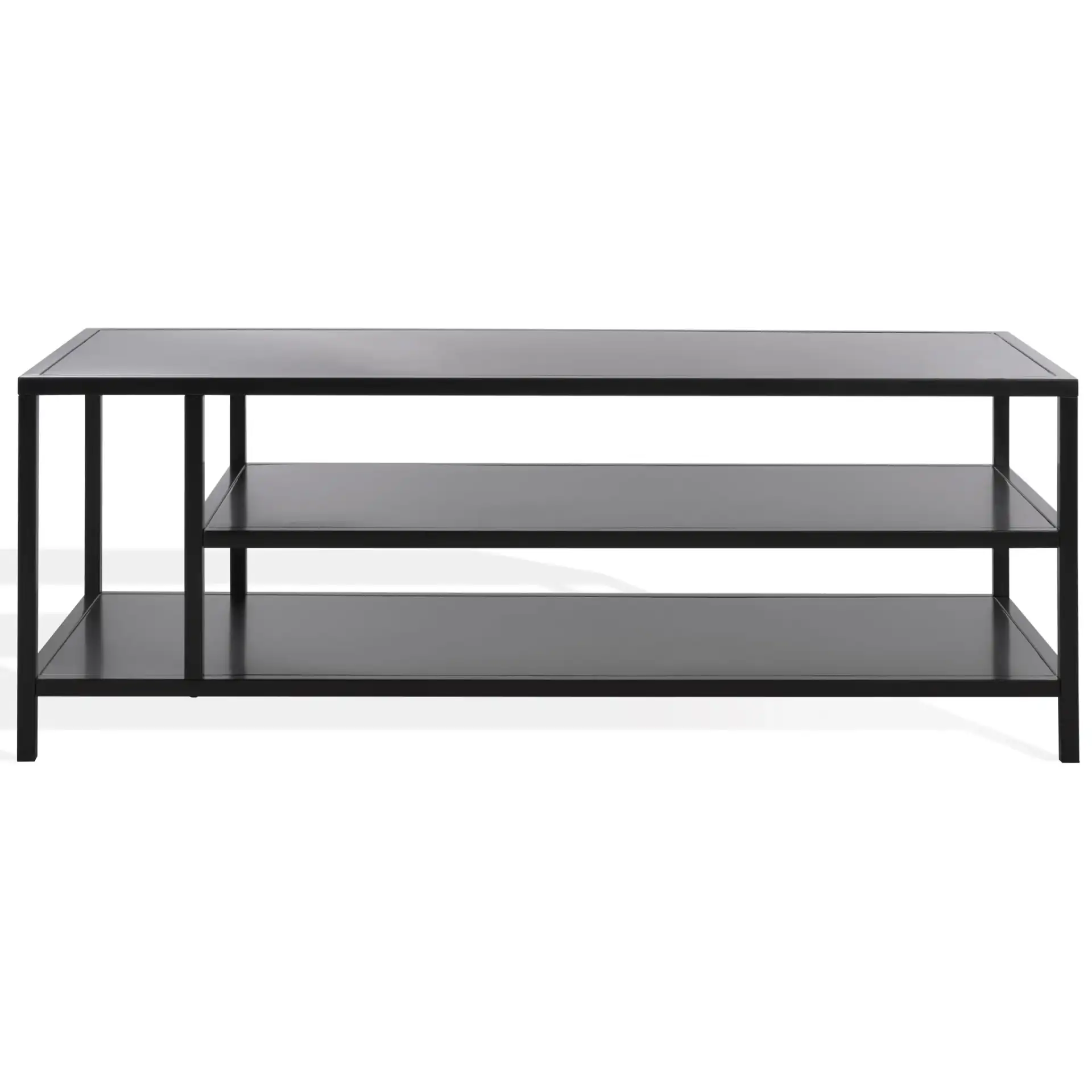 Hodge Metal Coffee Table in Black, detail view