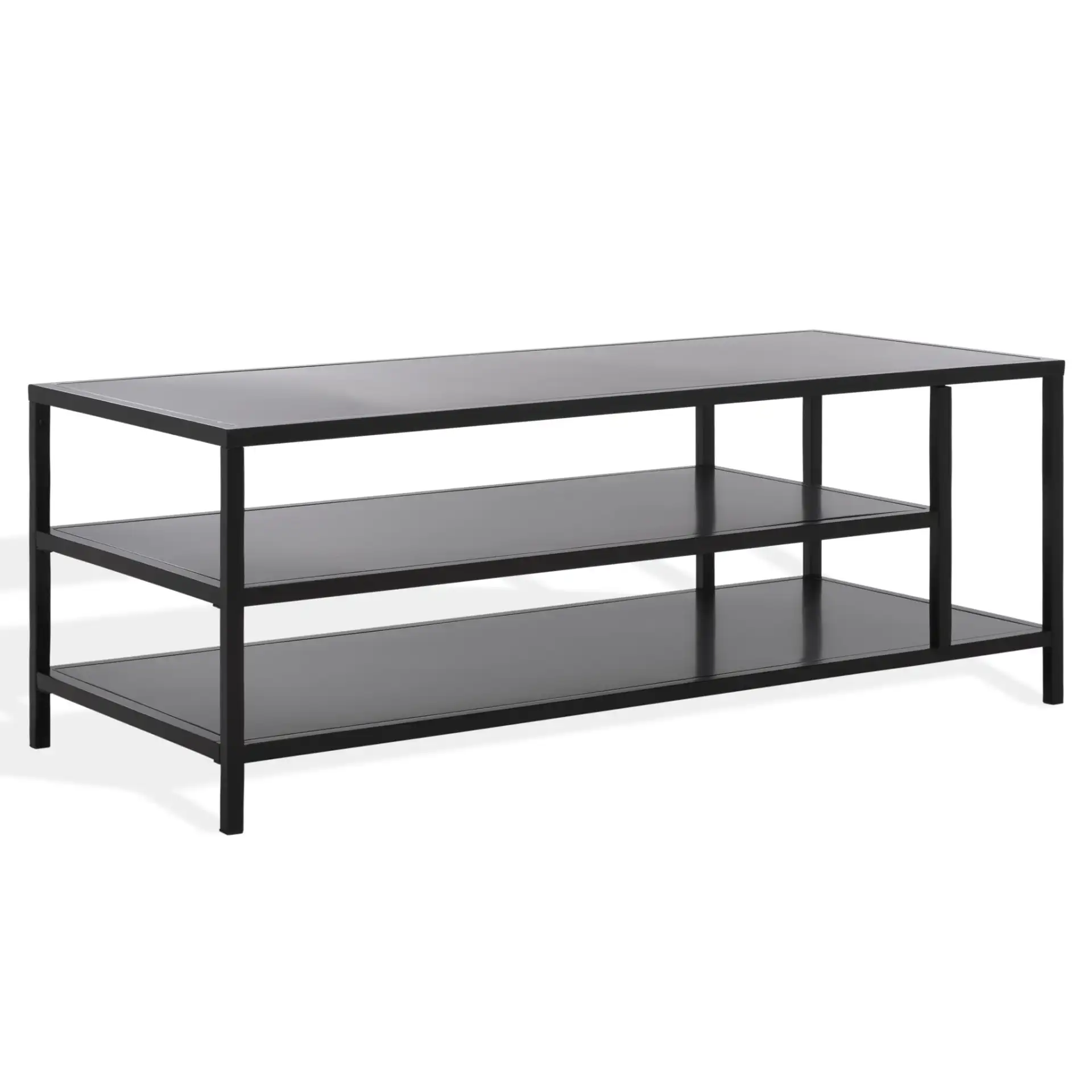 Hodge Metal Coffee Table in Black, detail view