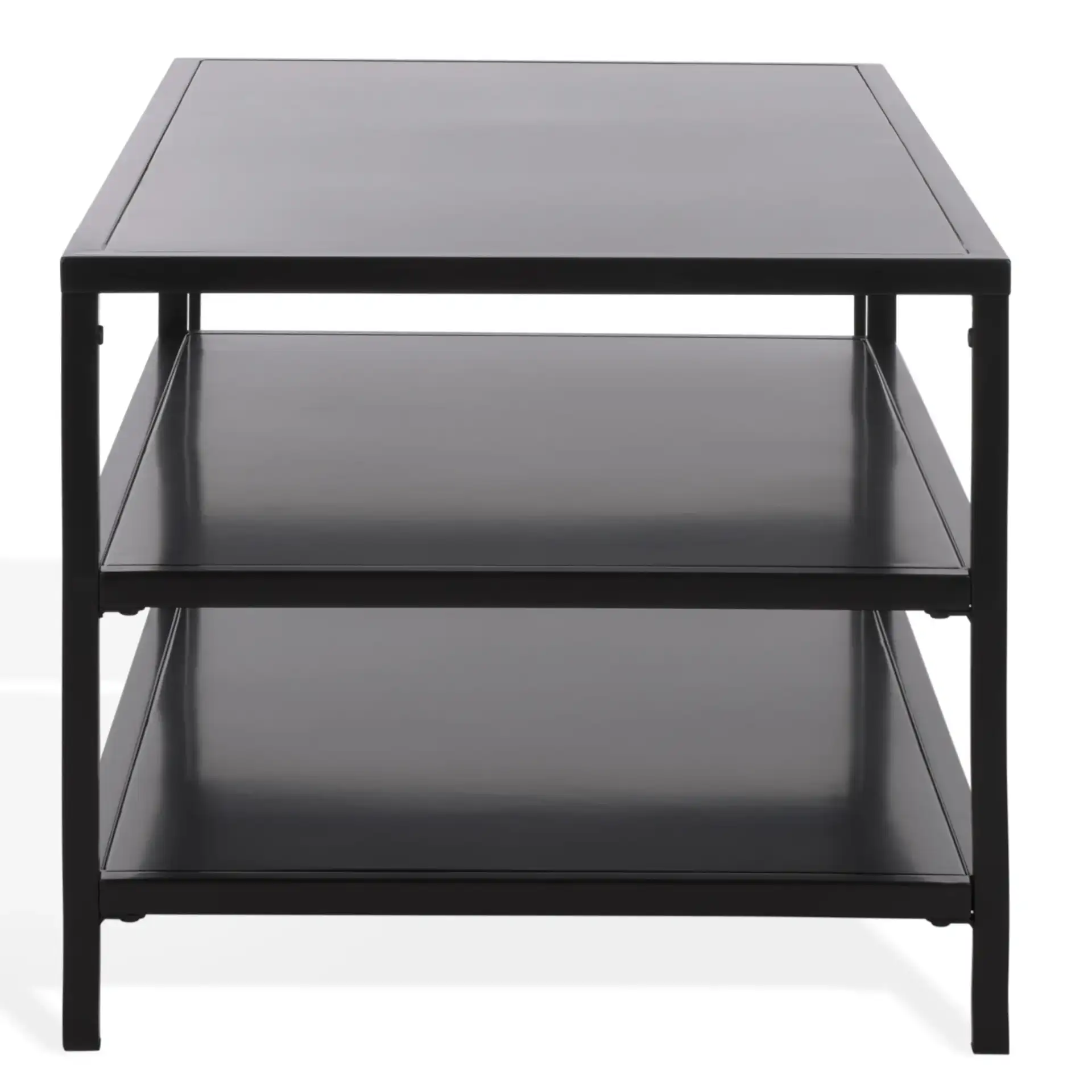 Hodge Metal Coffee Table in Black, detail view